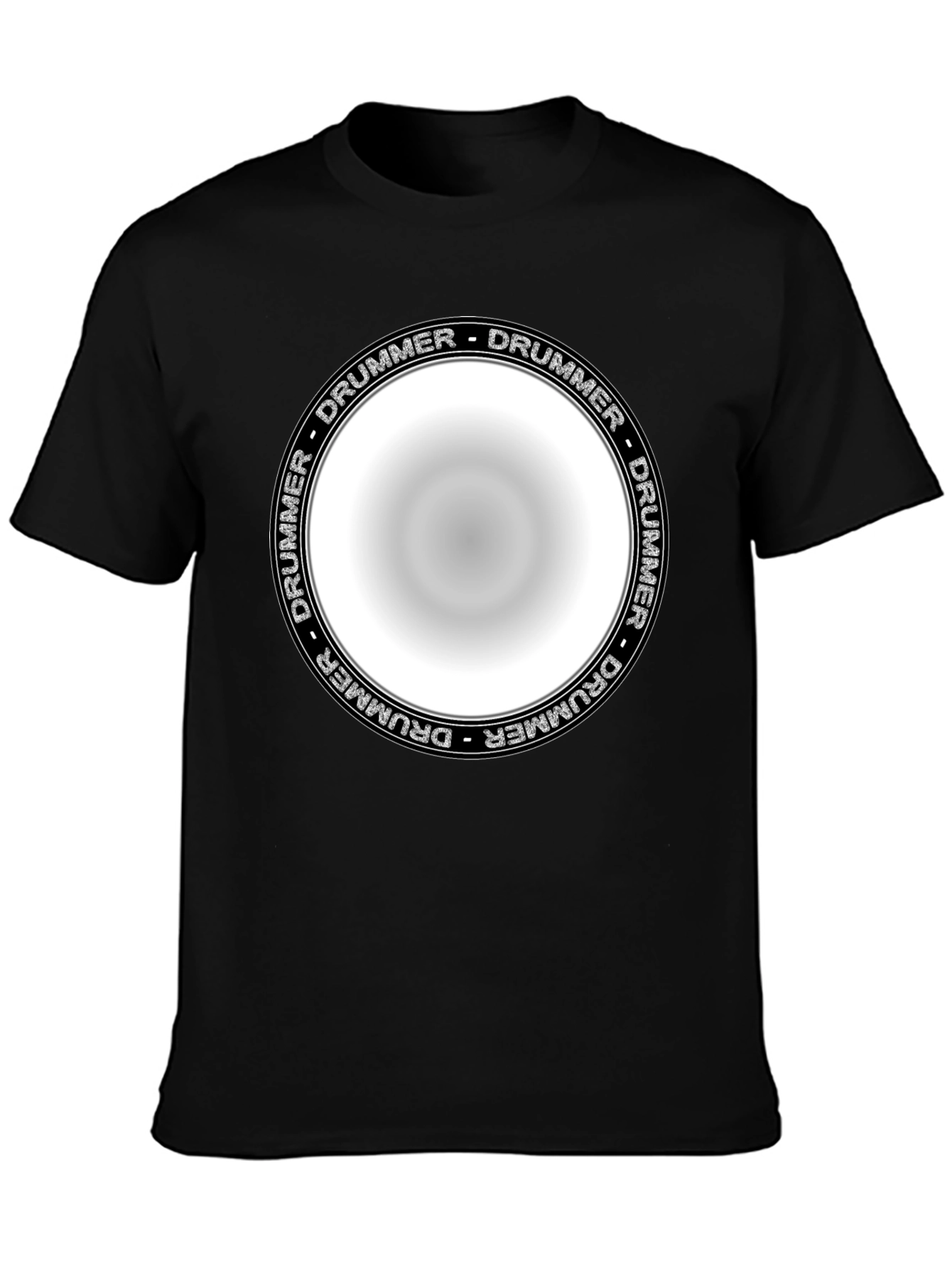 Drummer Circle Graphic T-Shirt - Unisex Black Tee