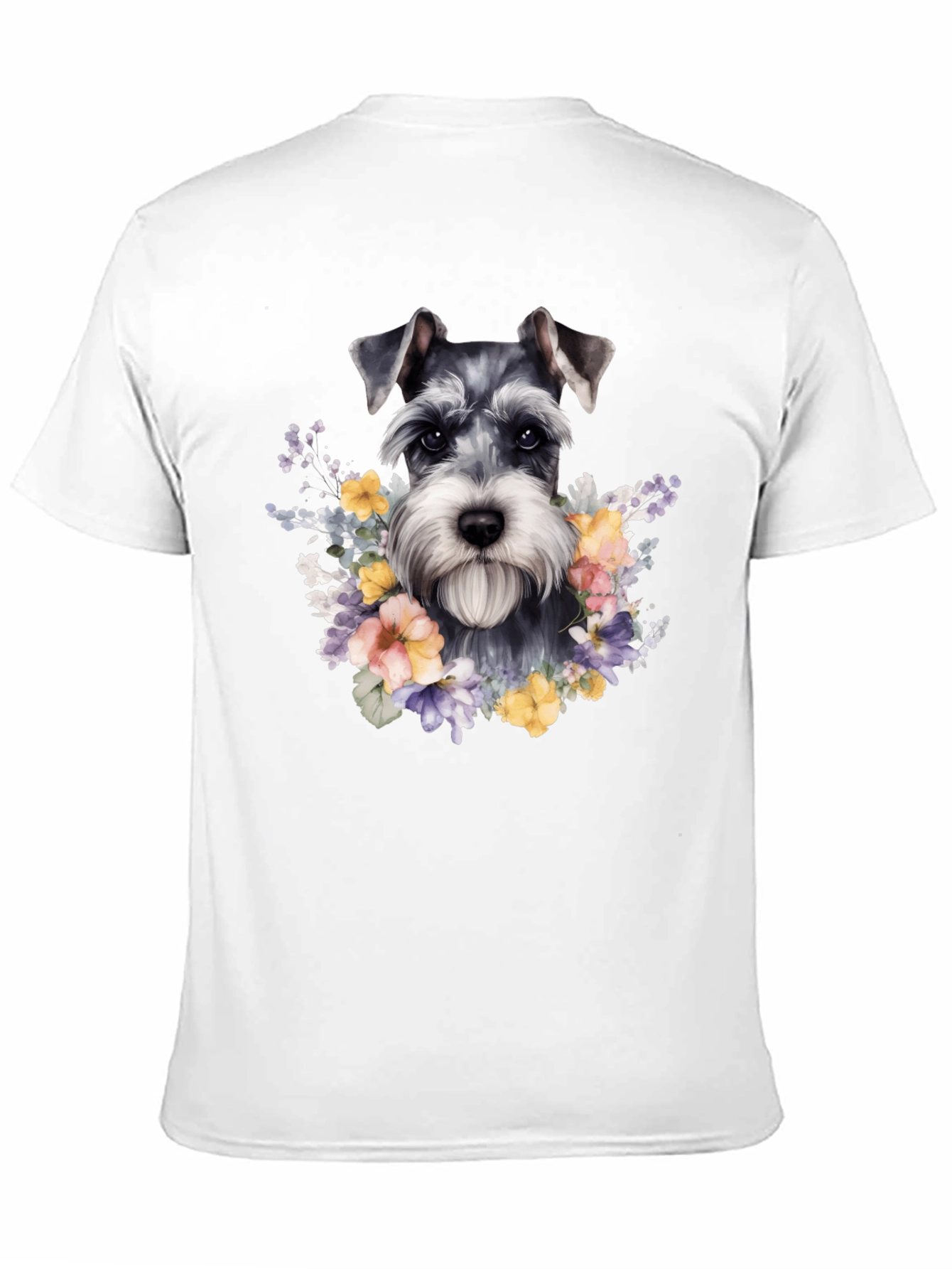 Schnauzer Dog Floral T-Shirt - Unique Pet Lover Apparel