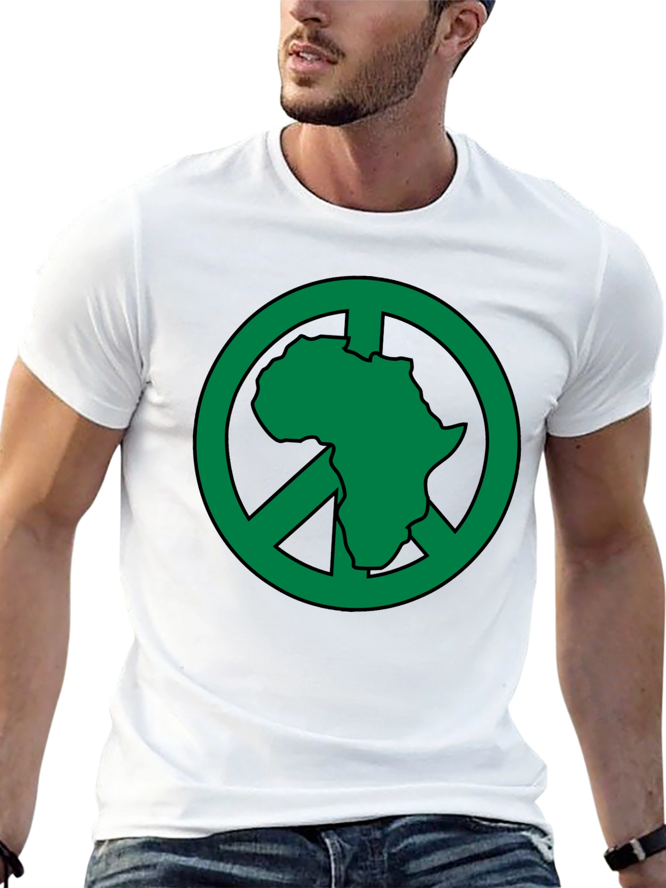 Africa Peace Sign T-Shirt - Green