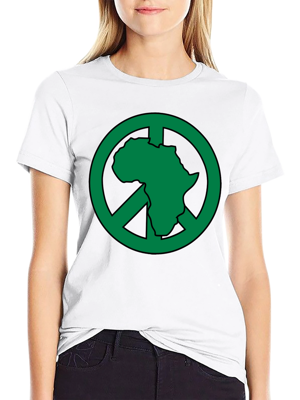 Africa Peace Sign T-Shirt - Green