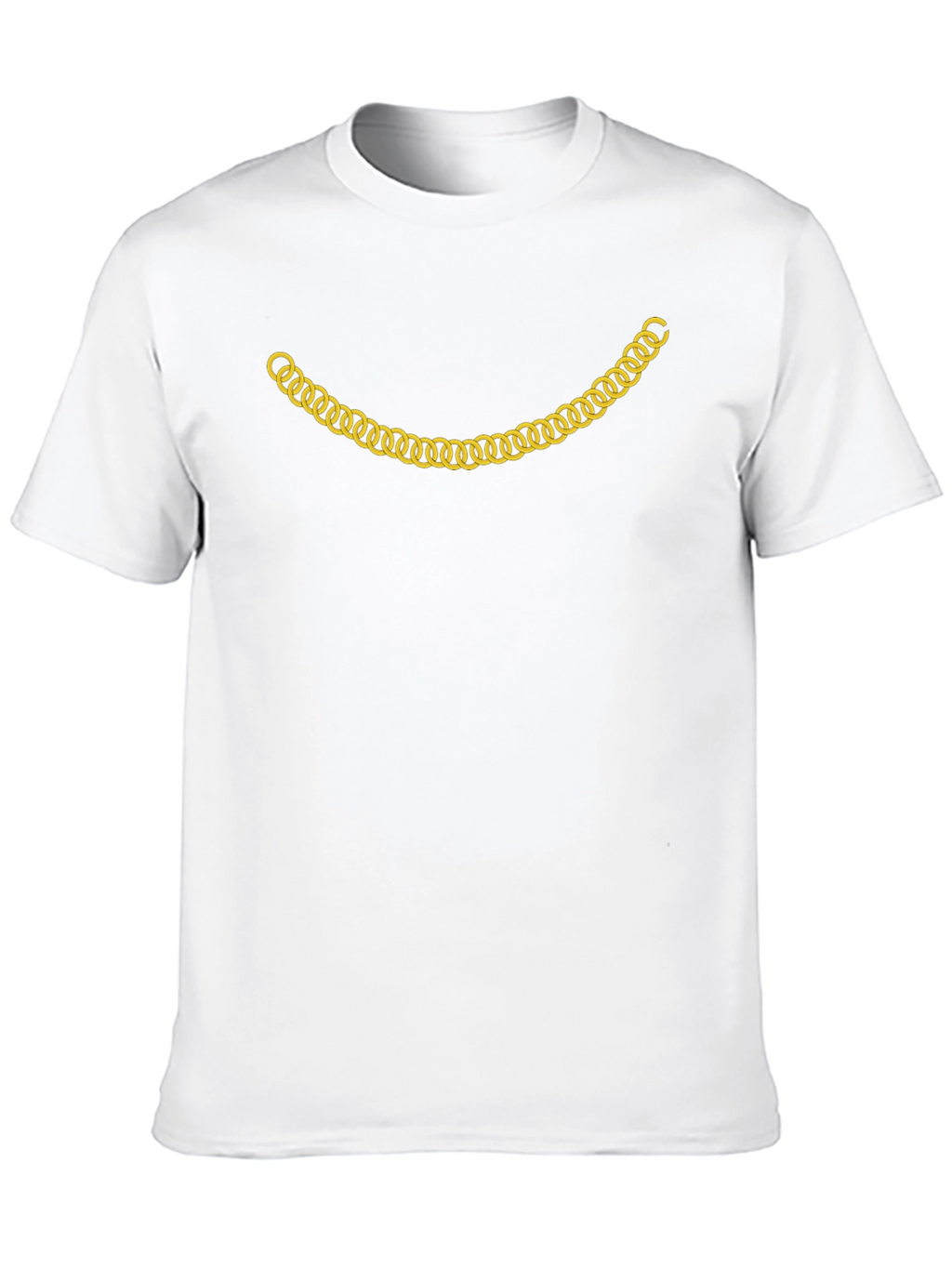 Gold Chain Smile Graphic T-Shirt