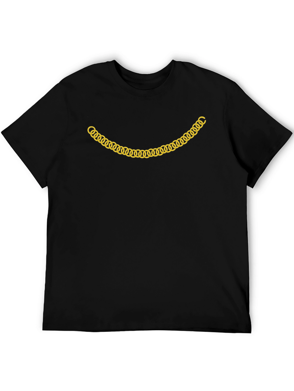 Gold Chain Smile Graphic T-Shirt