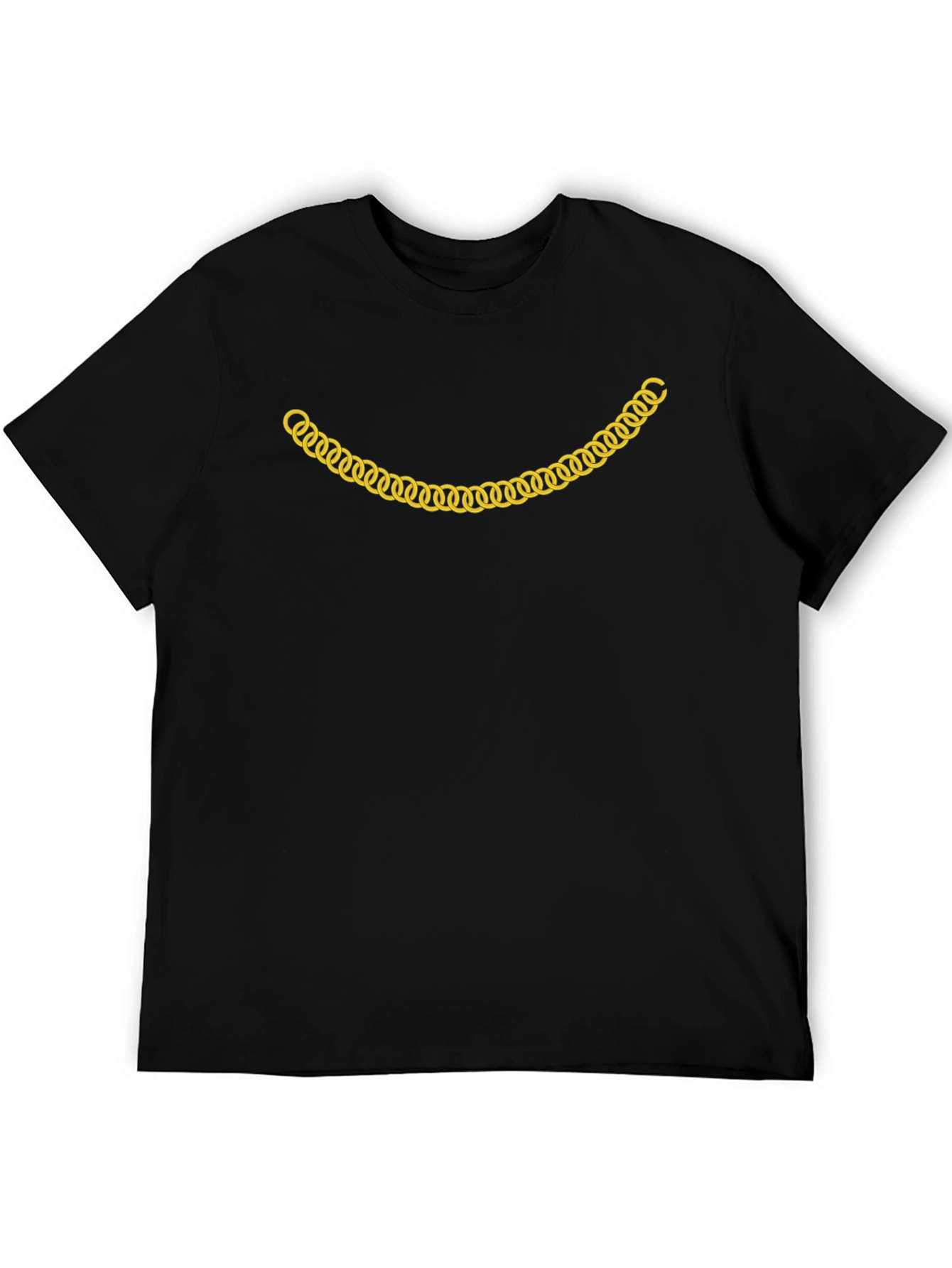 Gold Chain Smile Graphic T-Shirt