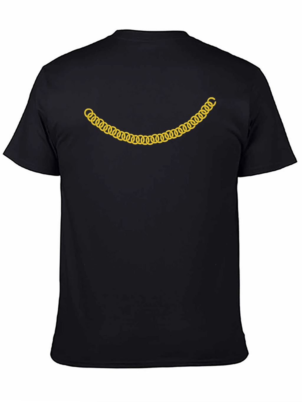 Gold Chain Smile Graphic T-Shirt