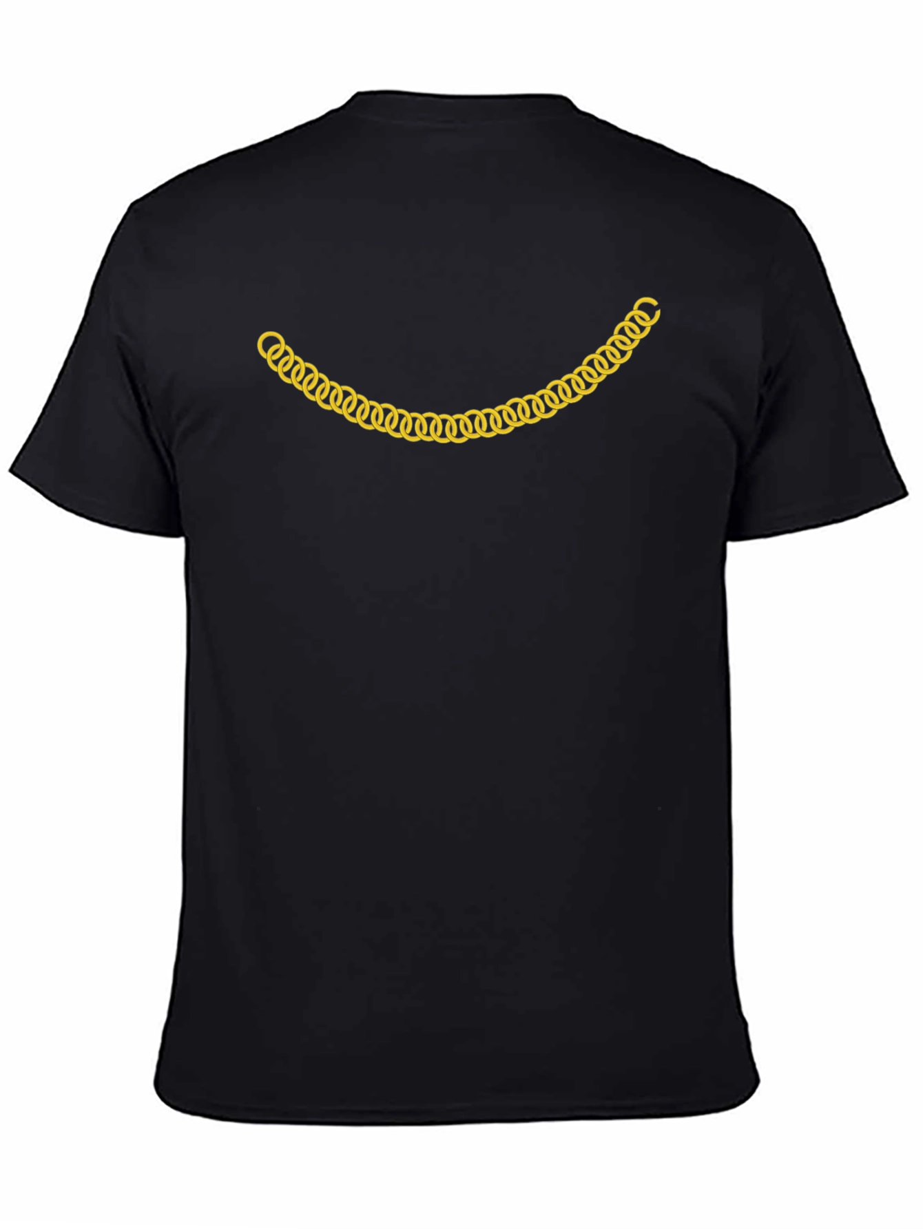 Gold Chain Smile Graphic T-Shirt