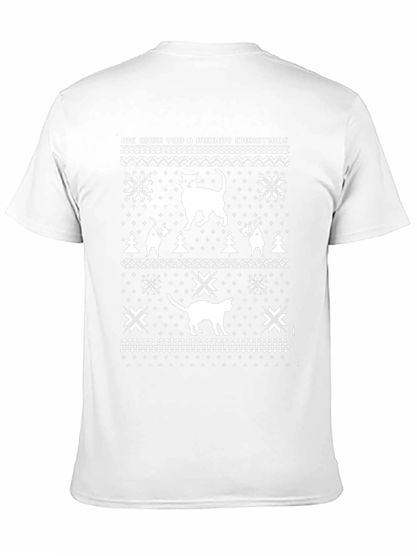 Meowy Christmas Cat Sweater Graphic Tee