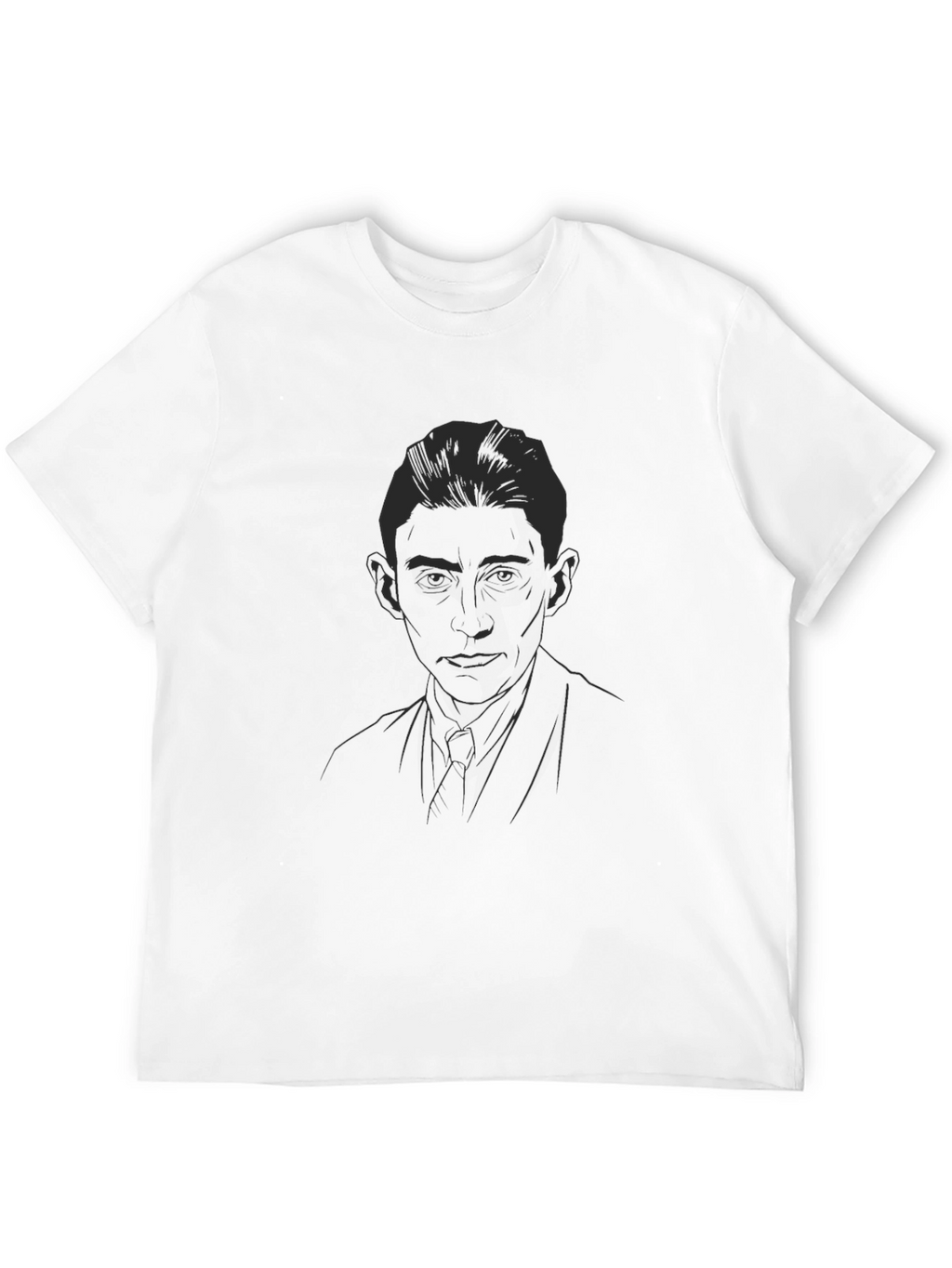 Kafka T-Shirt - Dark Line Art Design