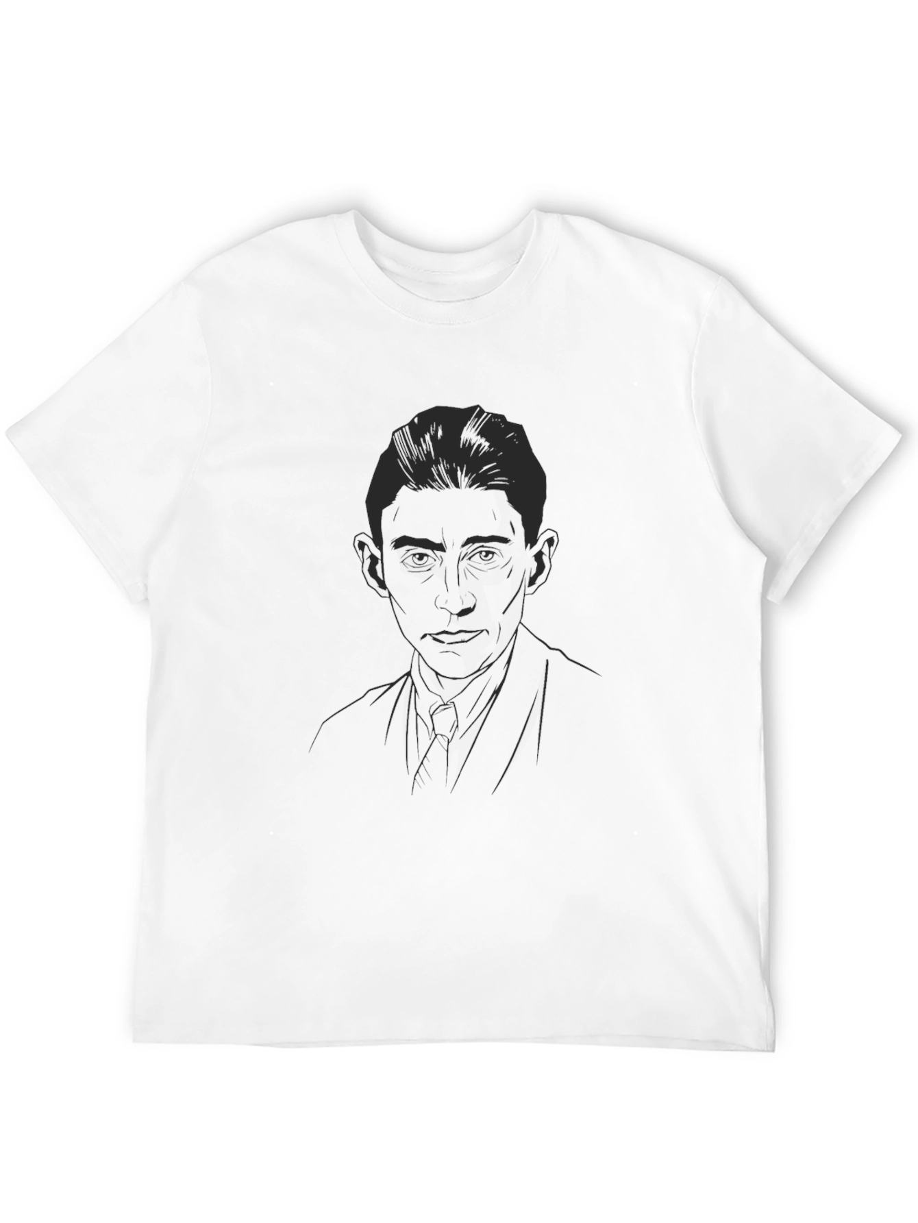 Kafka T-Shirt - Dark Line Art Design