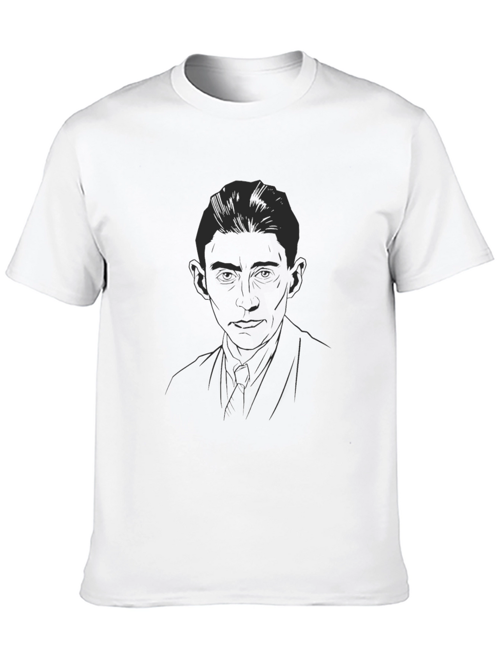 Kafka T-Shirt - Dark Line Art Design