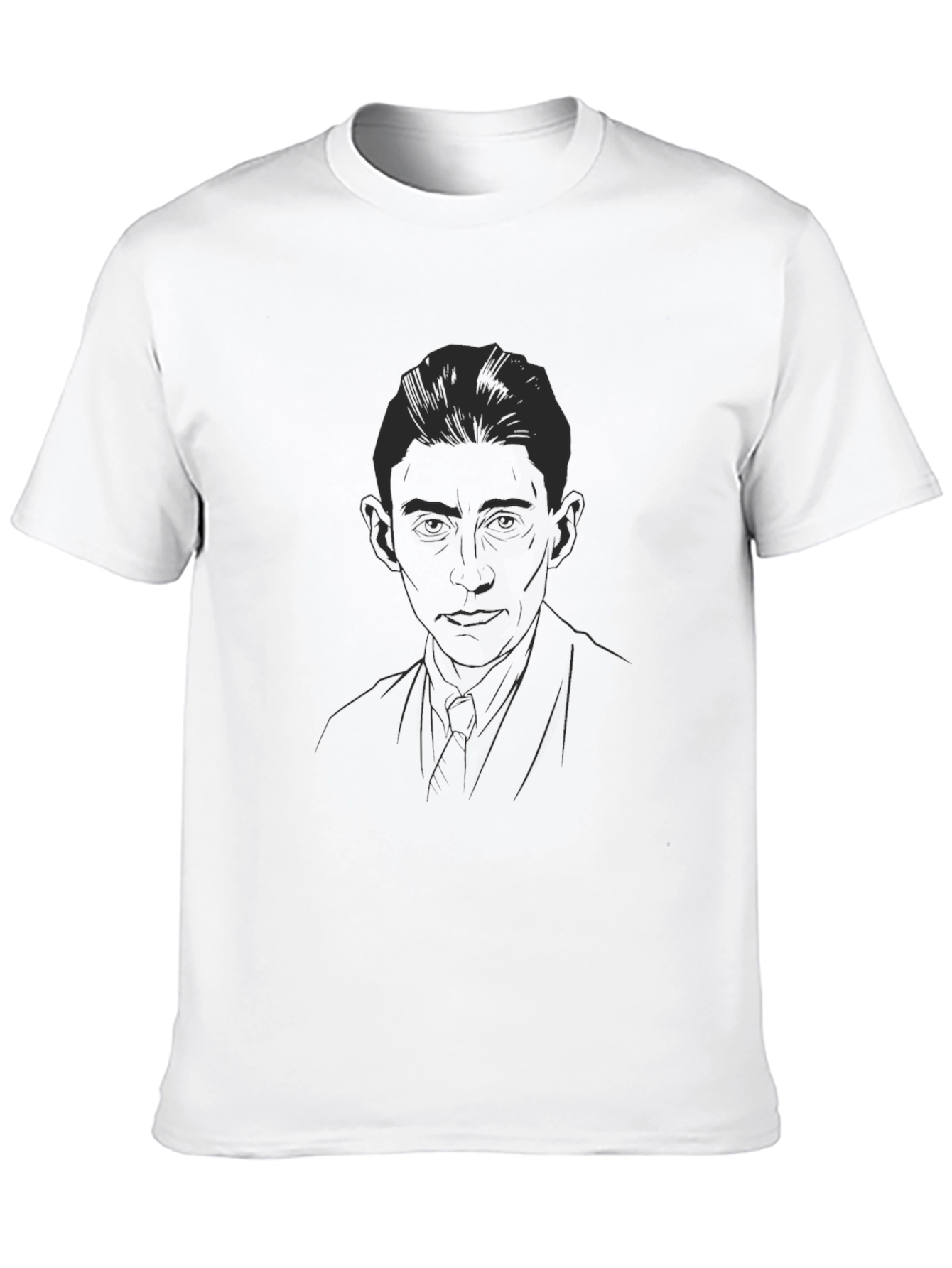 Kafka T-Shirt - Dark Line Art Design