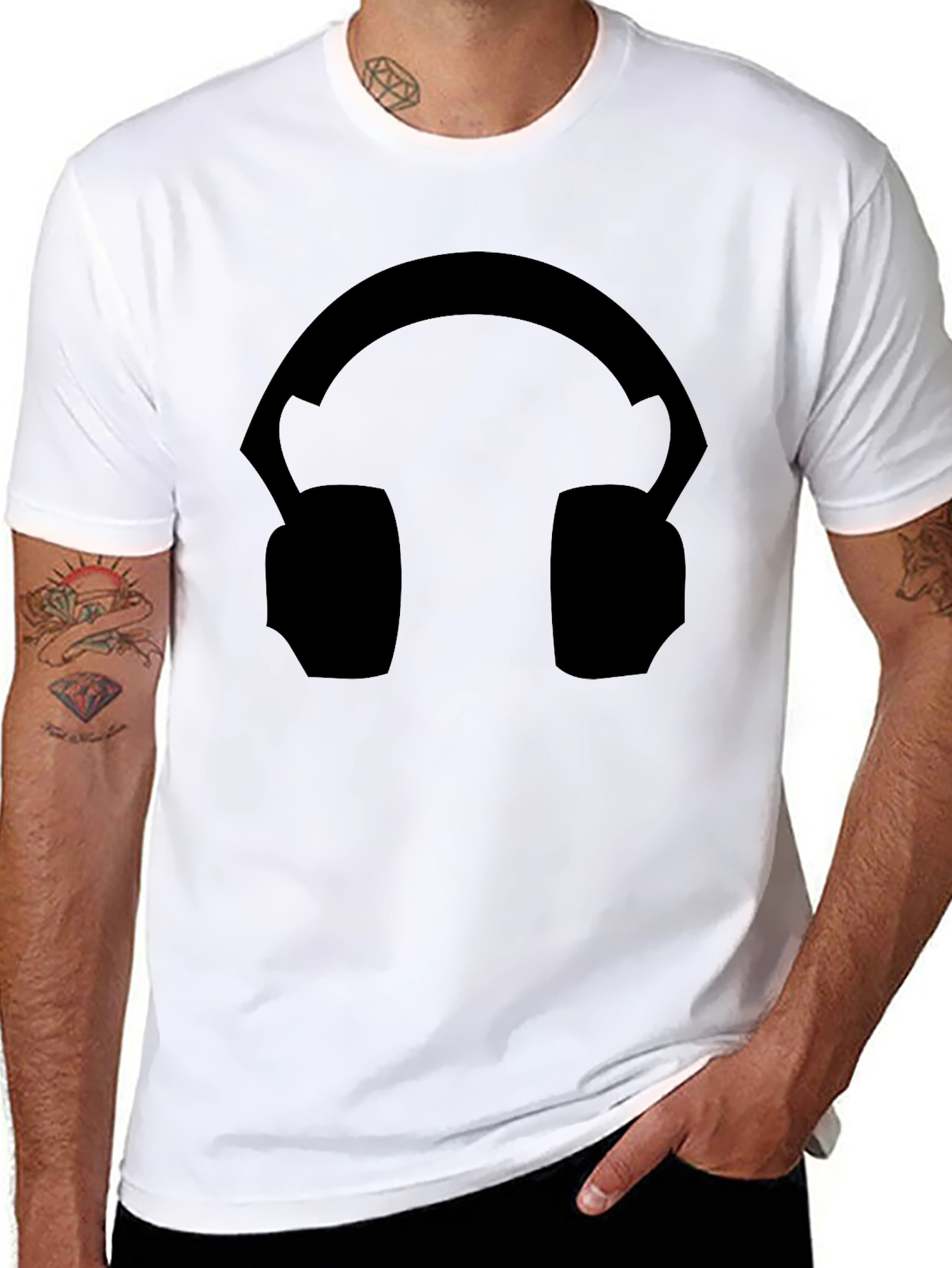 Headphone Graphic Tee - Stylish Music Lover Shirt