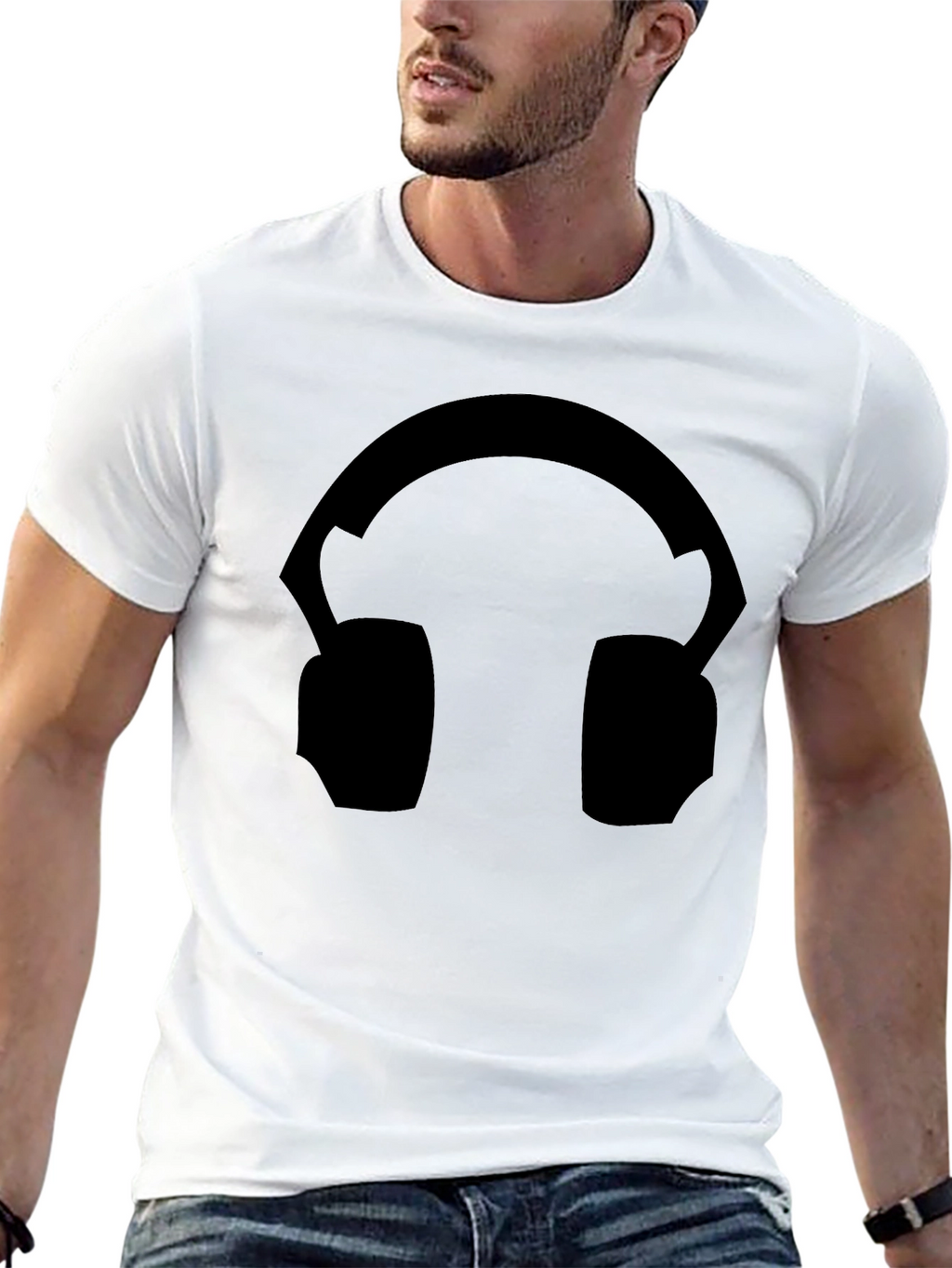 Headphone Graphic Tee - Stylish Music Lover Shirt