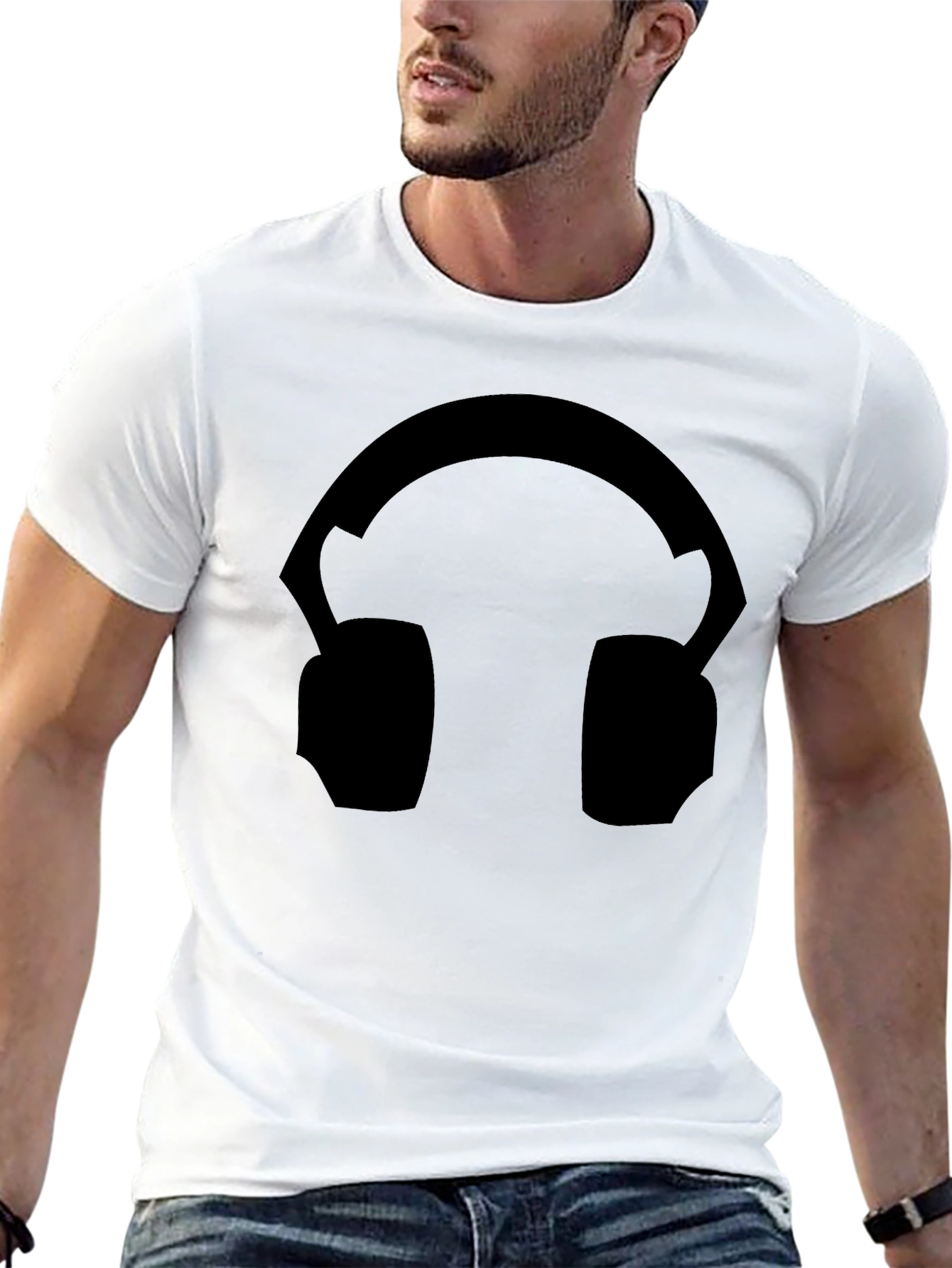 Headphone Graphic Tee - Stylish Music Lover Shirt