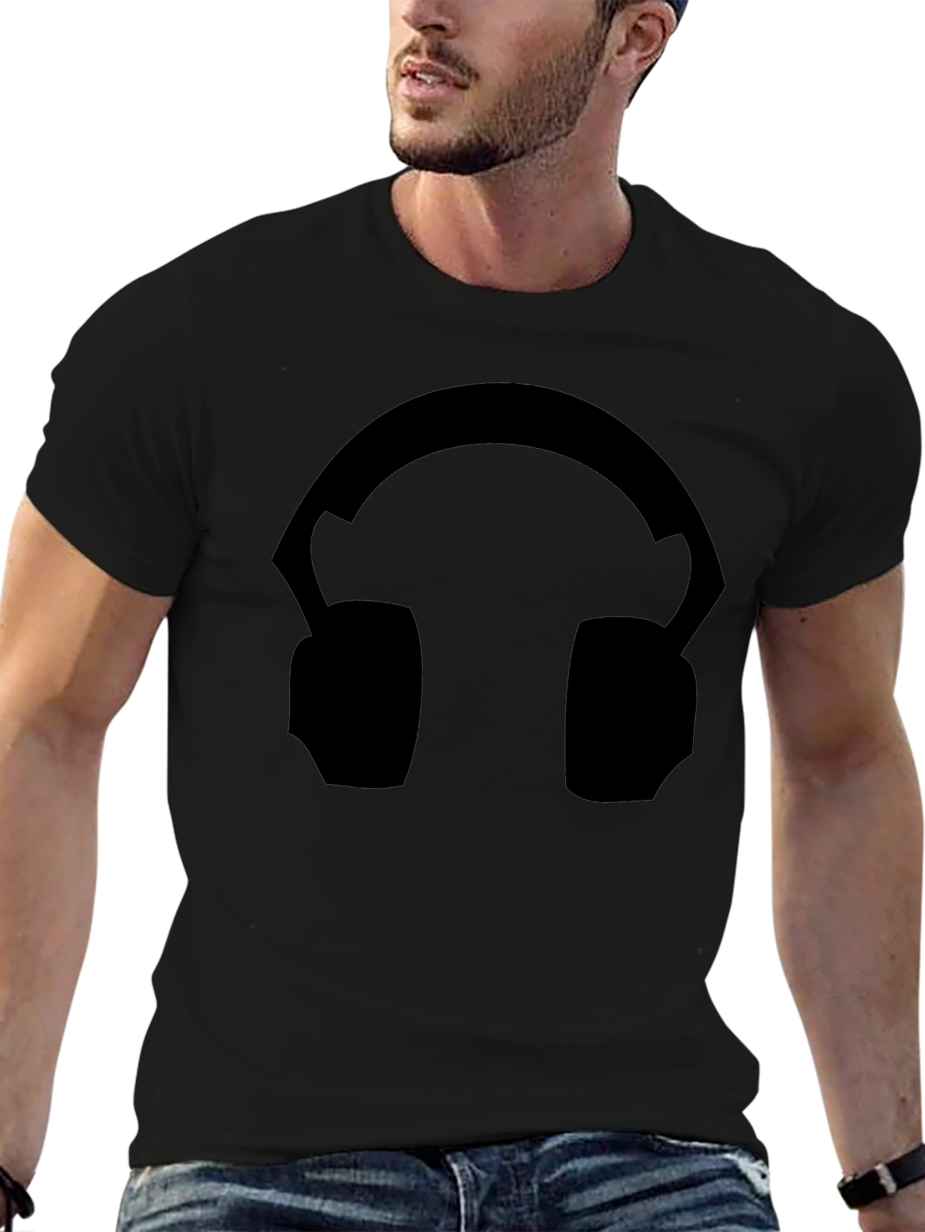 Headphone Graphic Tee - Stylish Music Lover Shirt