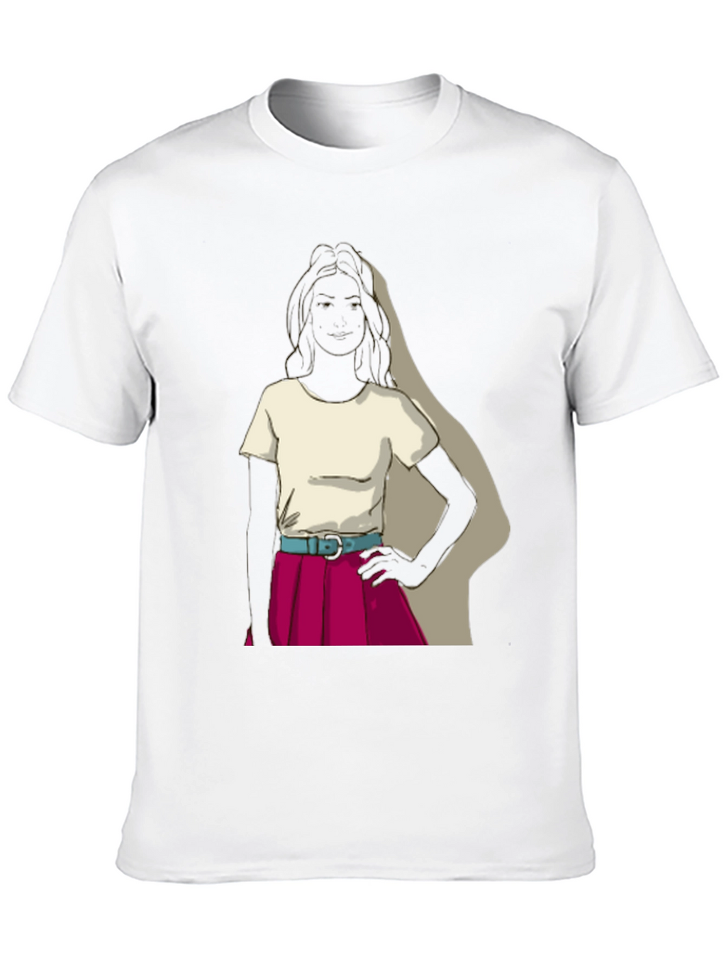 Retro Girl T-Shirt - Unique Graphic Tee