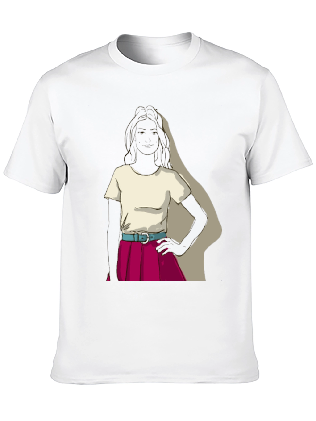 Retro Girl T-Shirt - Unique Graphic Tee