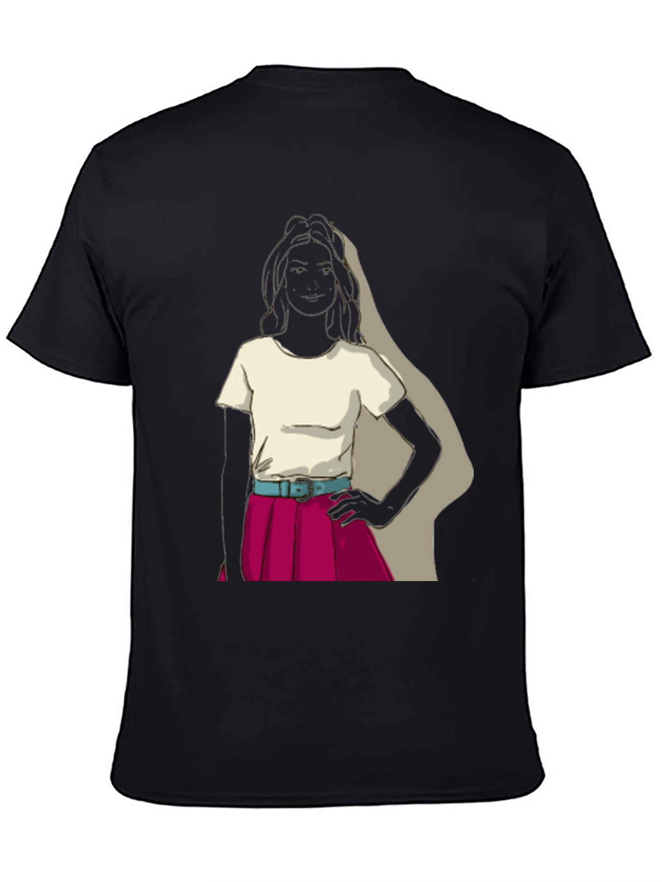 Retro Girl T-Shirt - Unique Graphic Tee