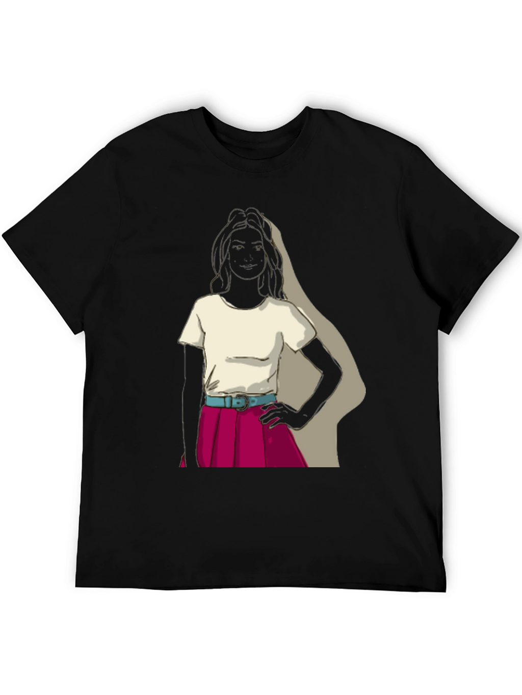 Retro Girl T-Shirt - Unique Graphic Tee