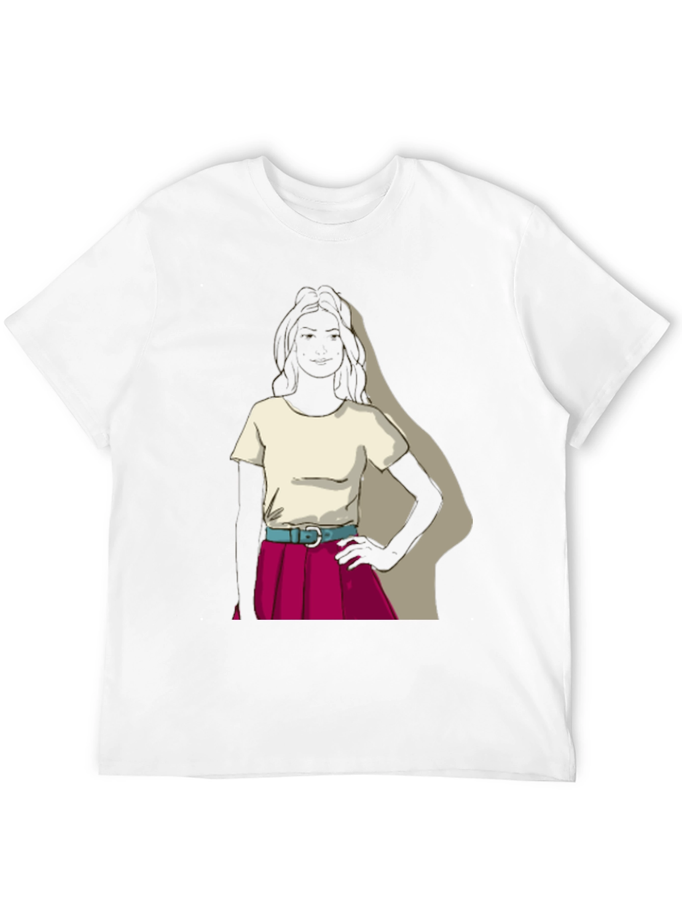 Retro Girl T-Shirt - Unique Graphic Tee