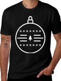 Christmas Ornament Tree Graphic Tee - Black