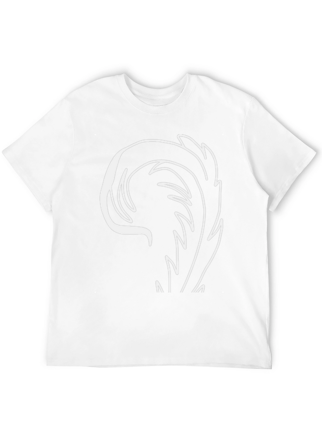 Modern Leaf Design Black Tee