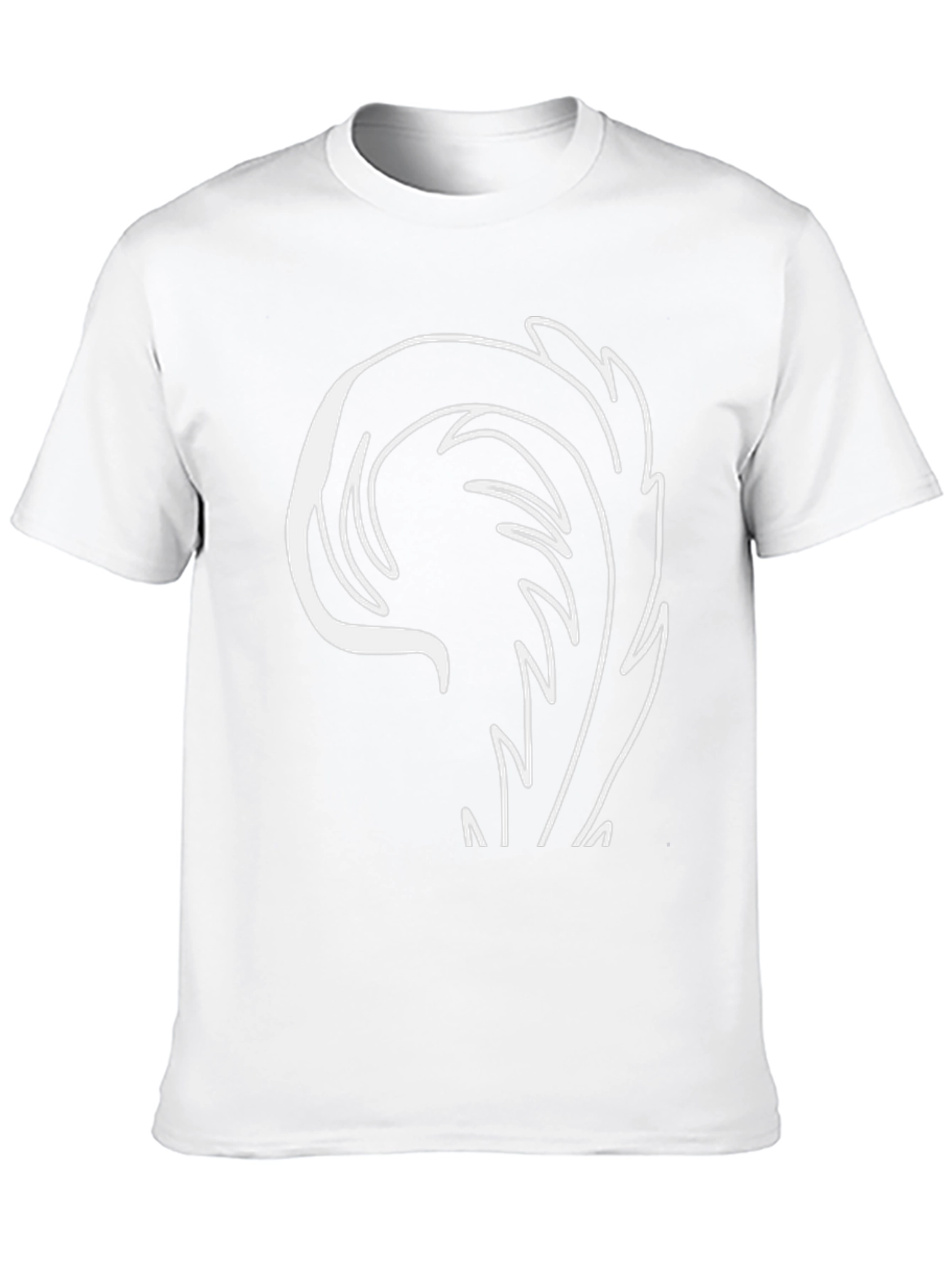 Modern Leaf Design Black Tee