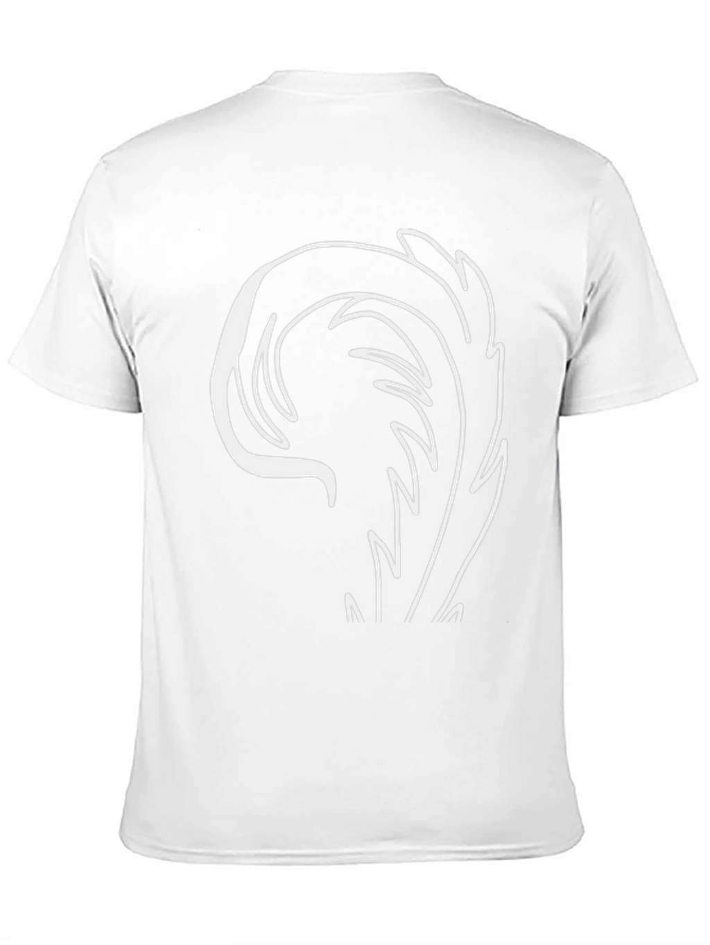 Modern Leaf Design Black Tee