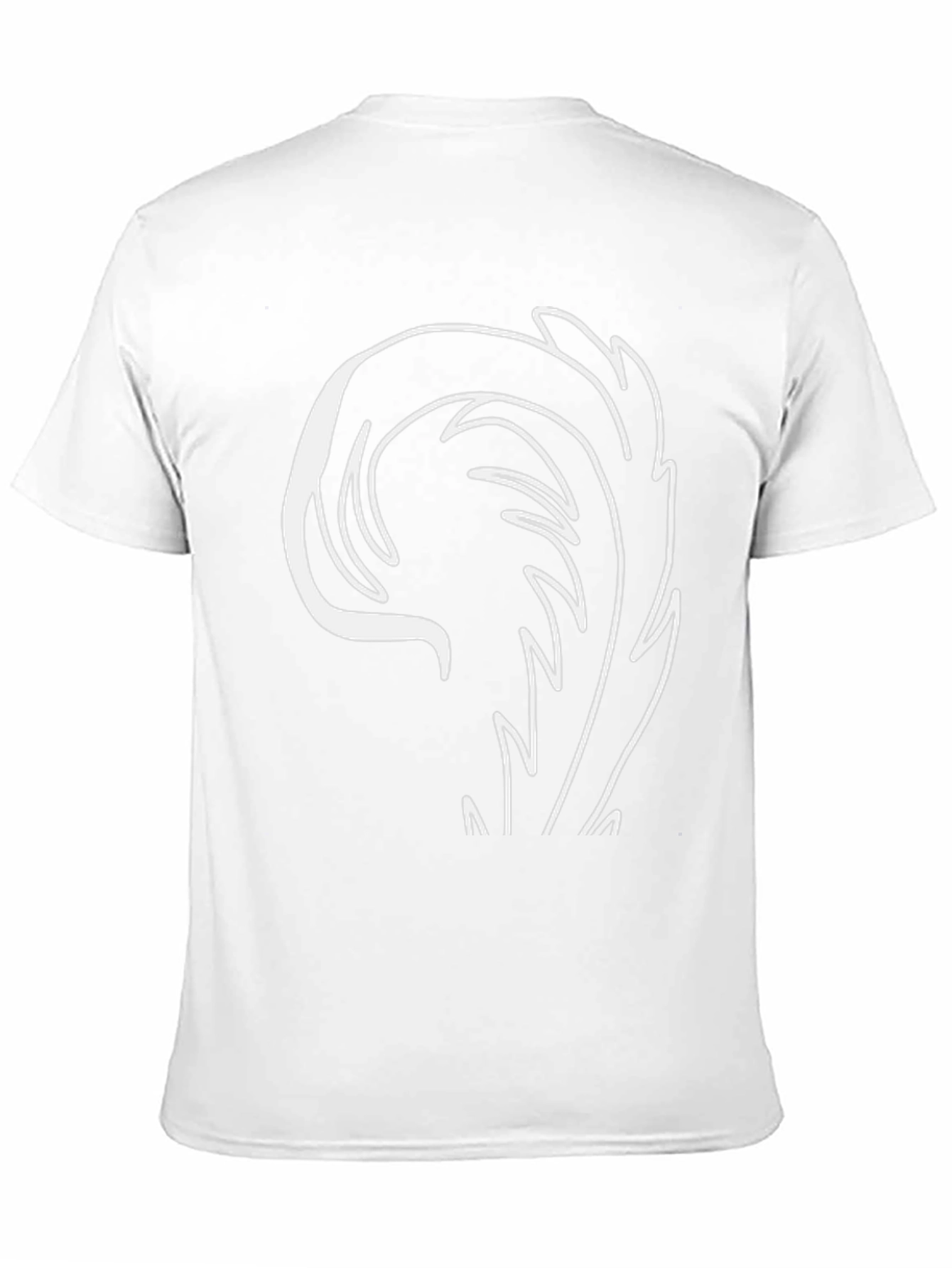 Modern Leaf Design Black Tee