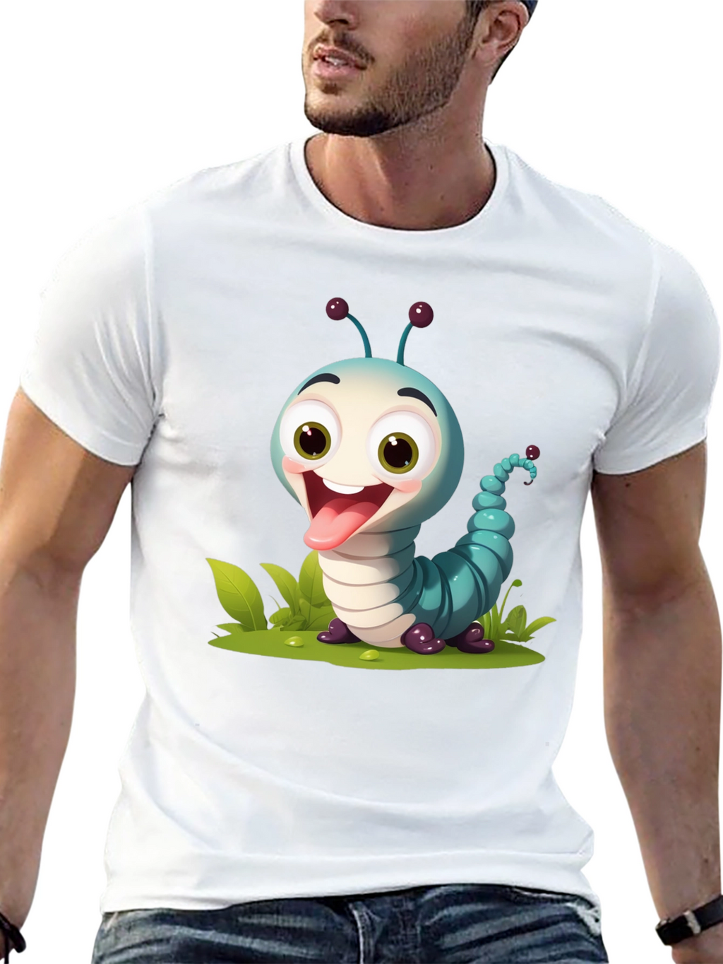 Cartoon Caterpillar Graphic Tee
