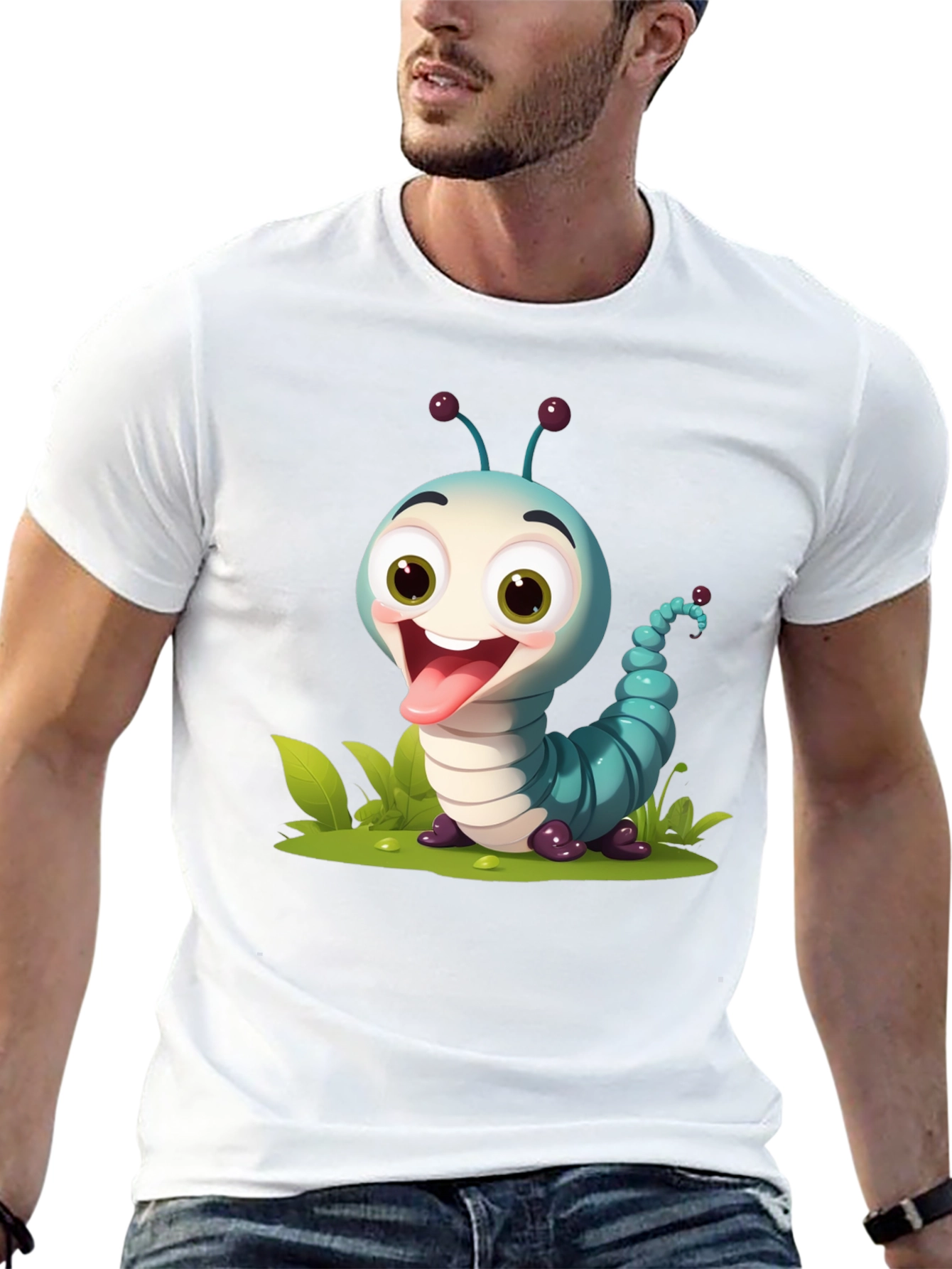Cartoon Caterpillar Graphic Tee