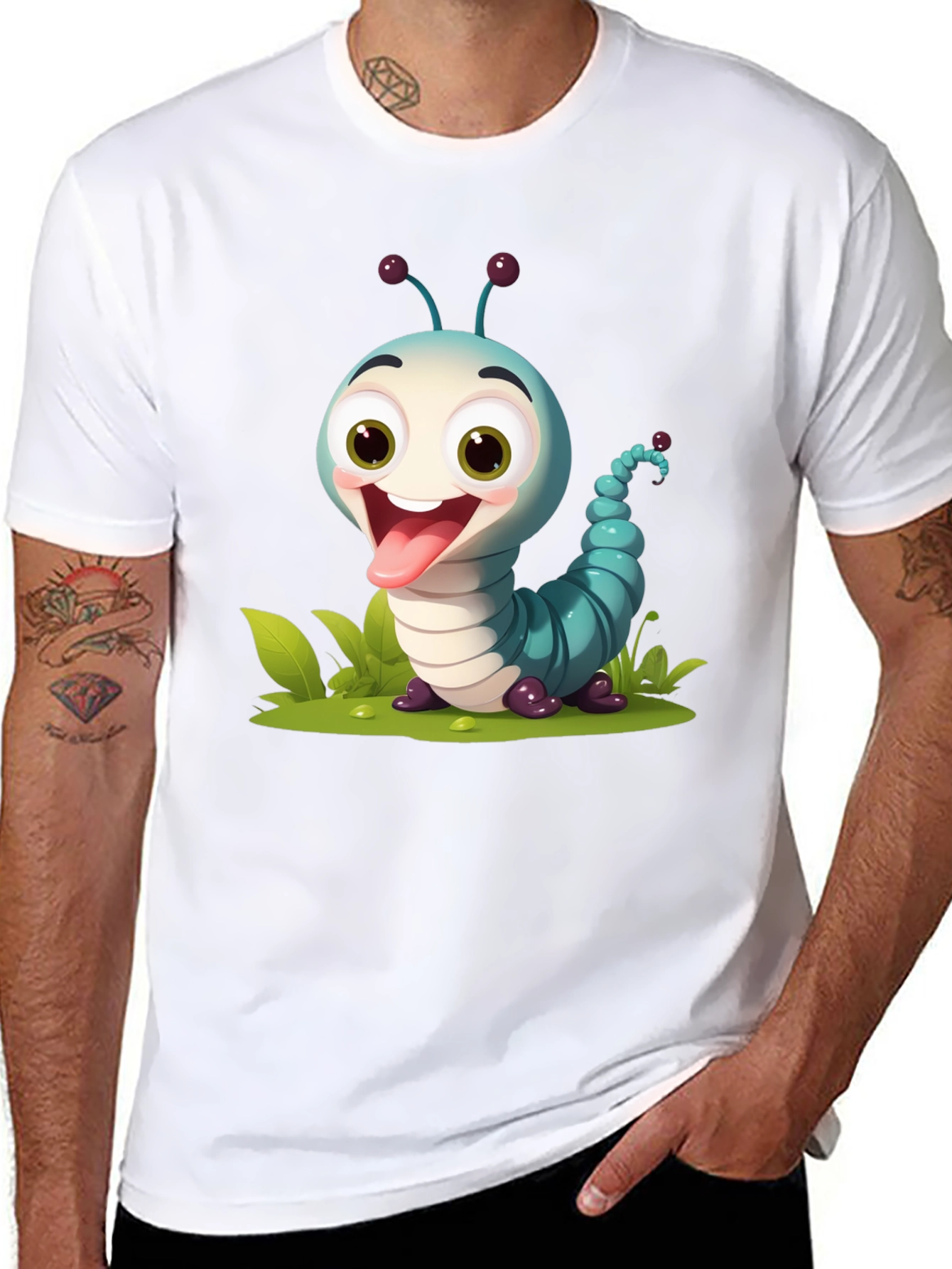 Cartoon Caterpillar Graphic Tee