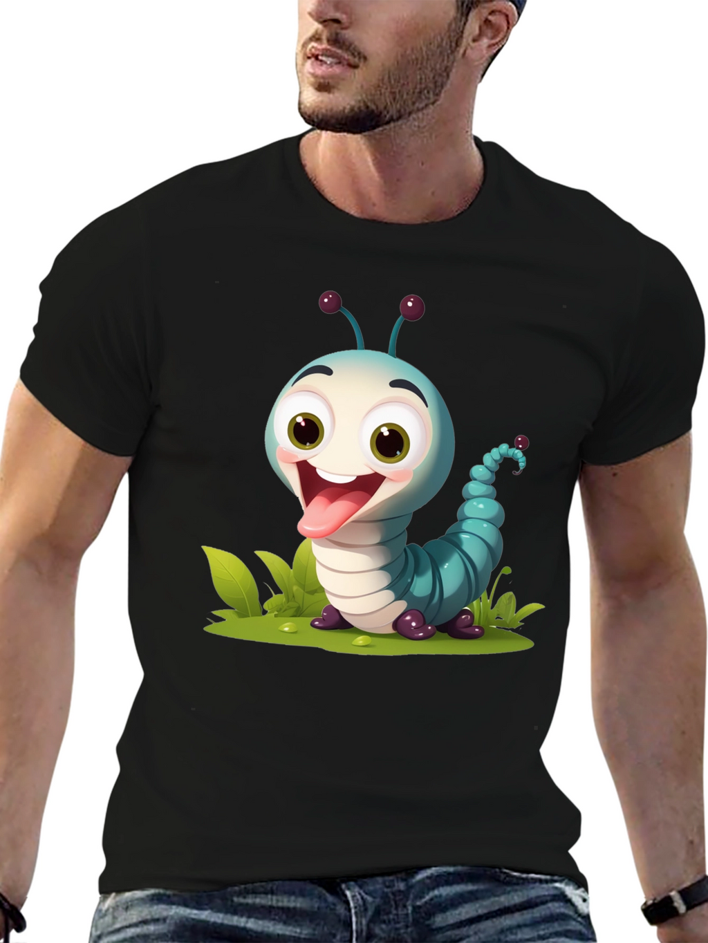 Cartoon Caterpillar Graphic Tee