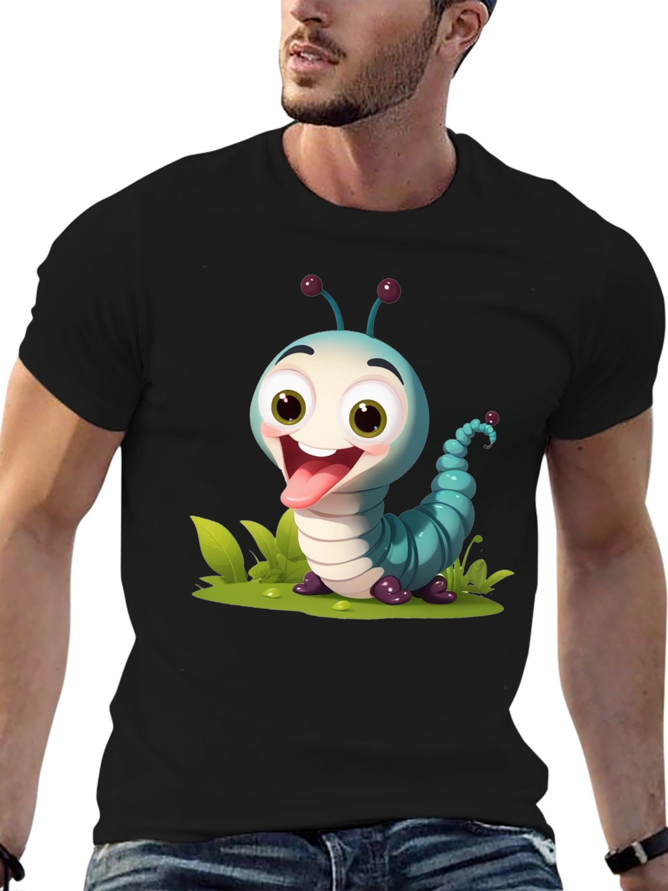 Cartoon Caterpillar Graphic Tee
