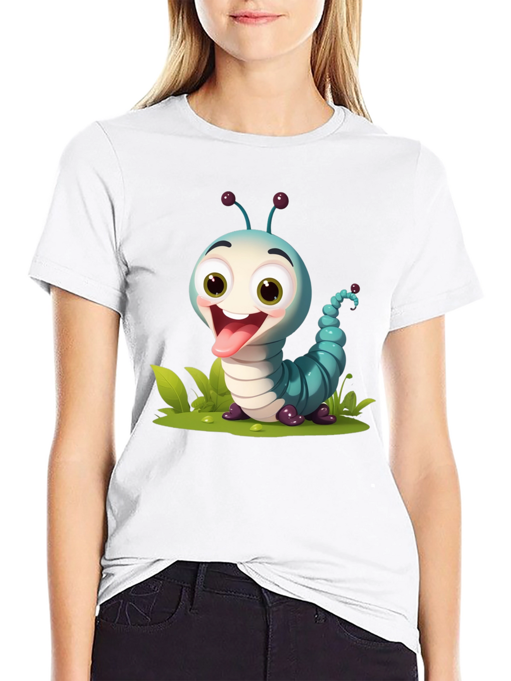 Cartoon Caterpillar Graphic Tee