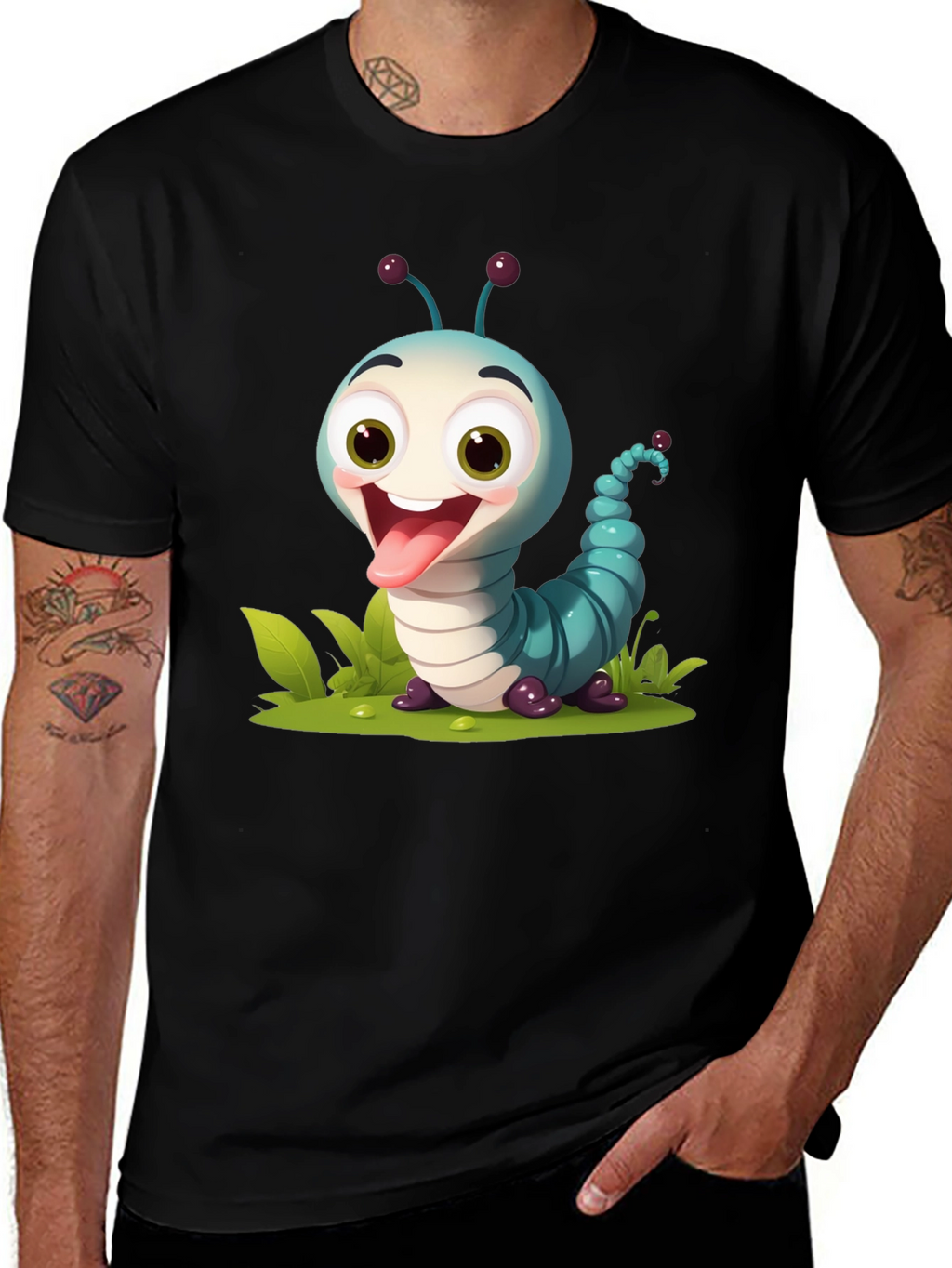 Cartoon Caterpillar Graphic Tee