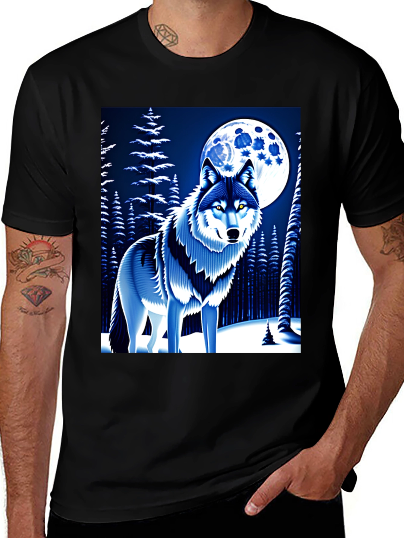 Wolf Moon Graphic T-Shirt