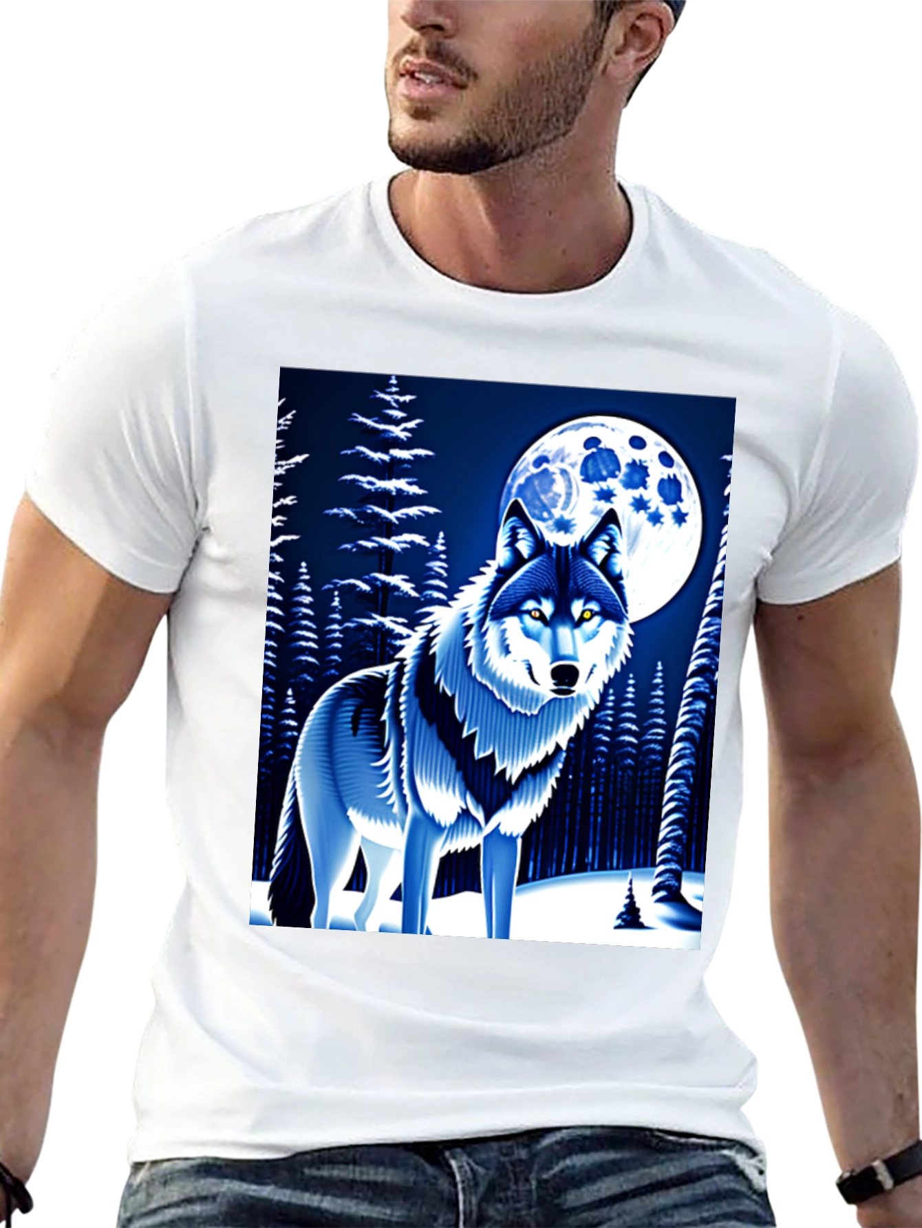 Wolf Moon Graphic T-Shirt