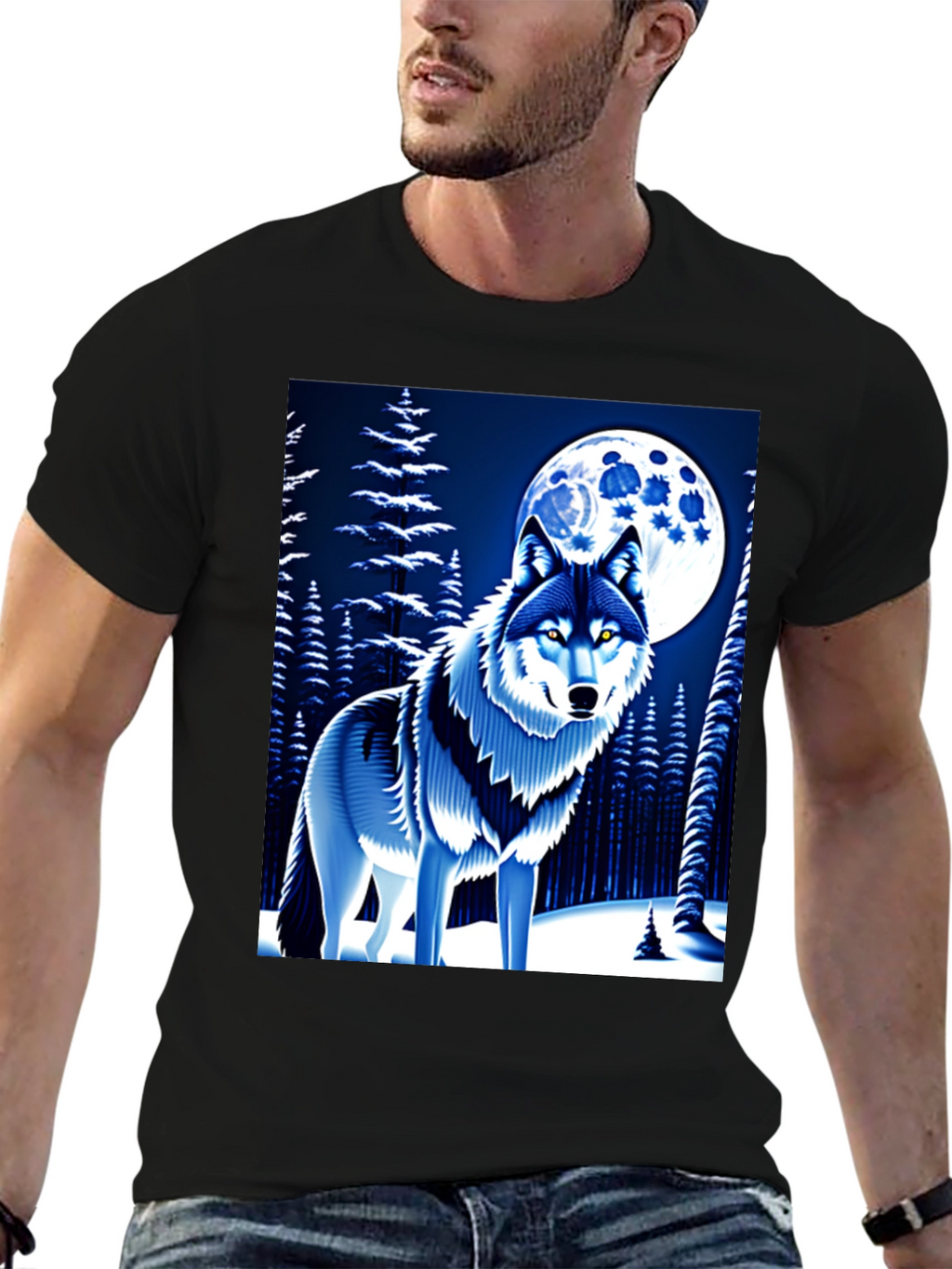 Wolf Moon Graphic T-Shirt