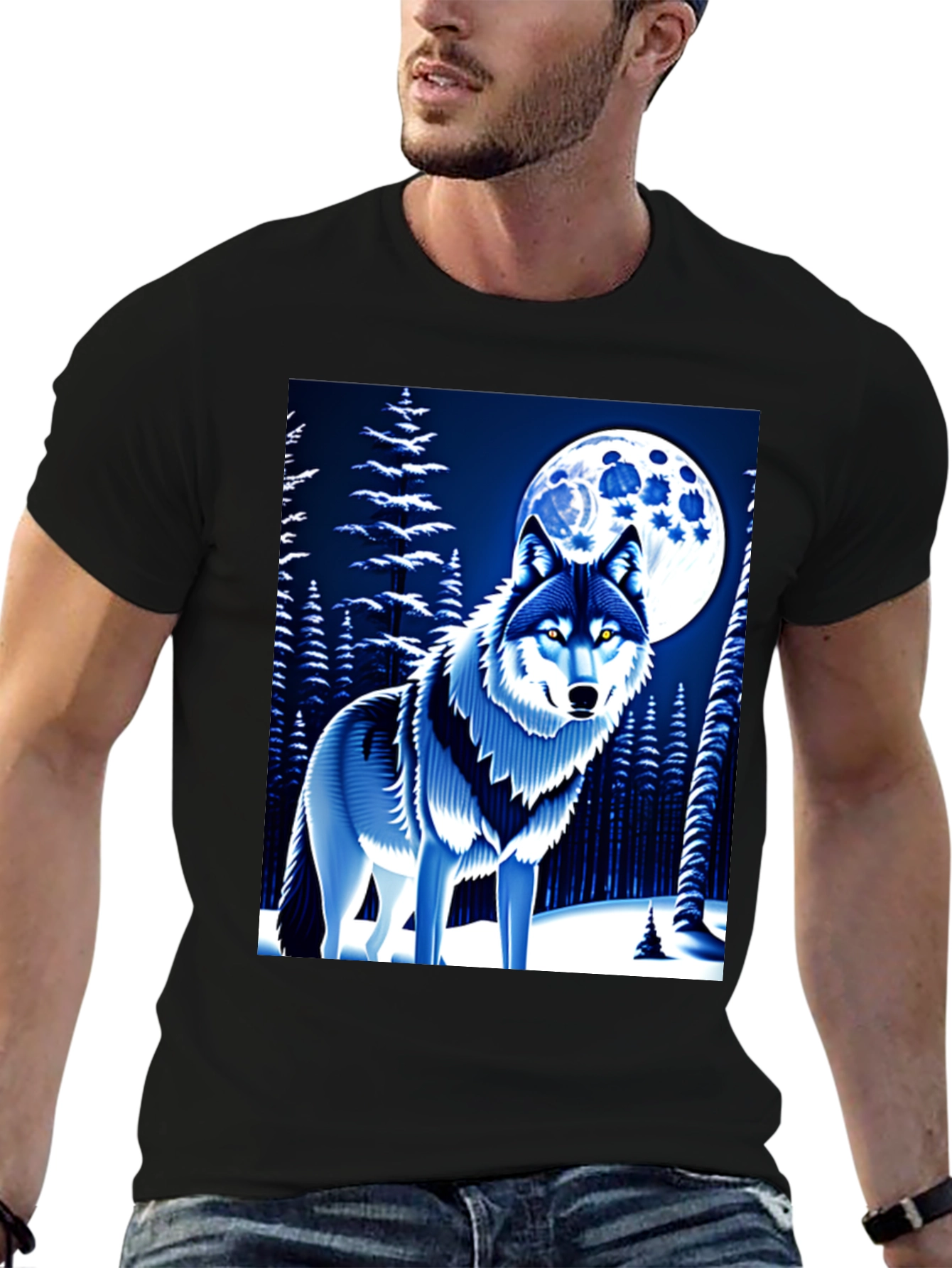 Wolf Moon Graphic T-Shirt