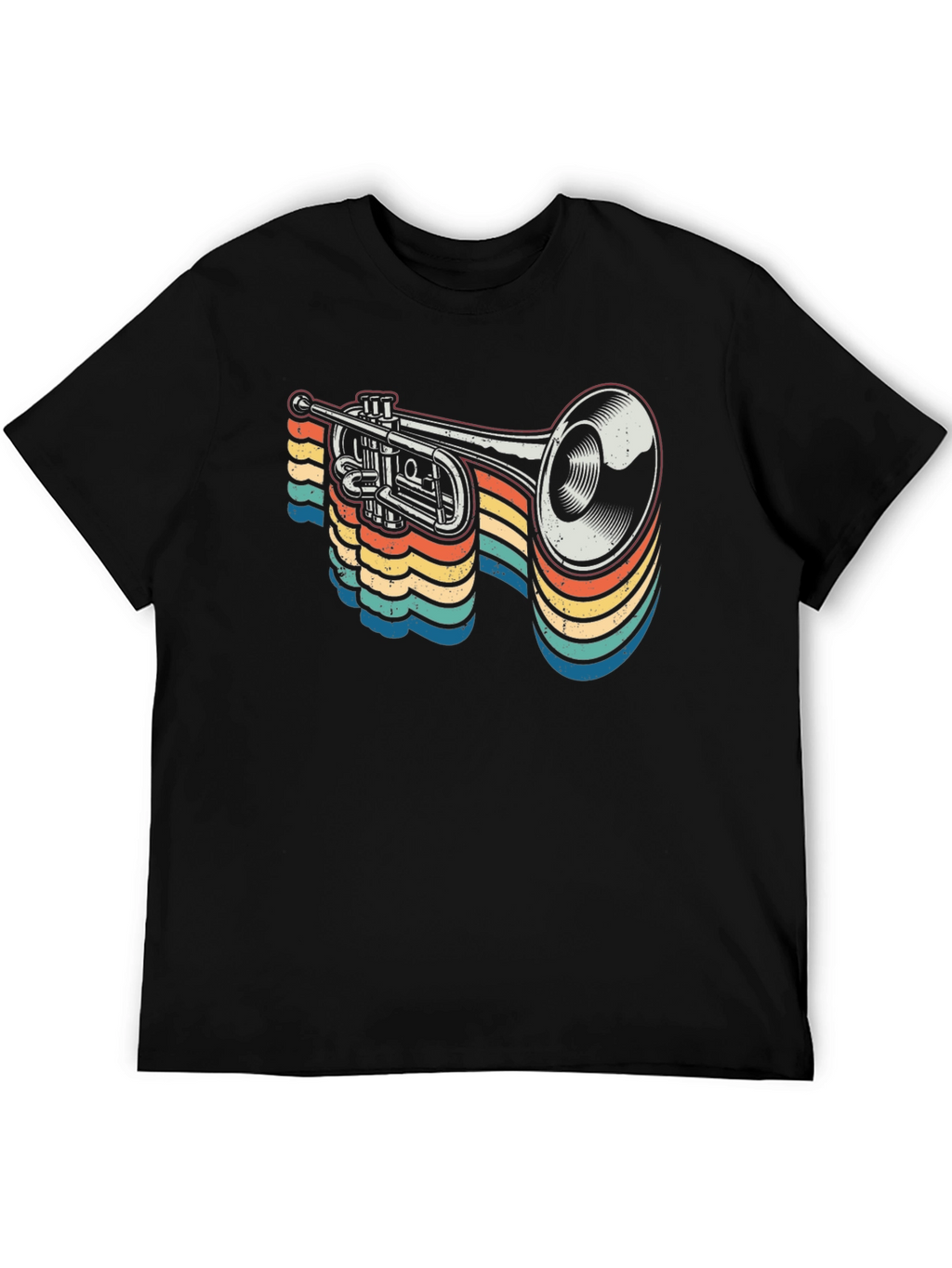 Retro Trumpet Graphic Tee - Musical Instrument T-Shirt