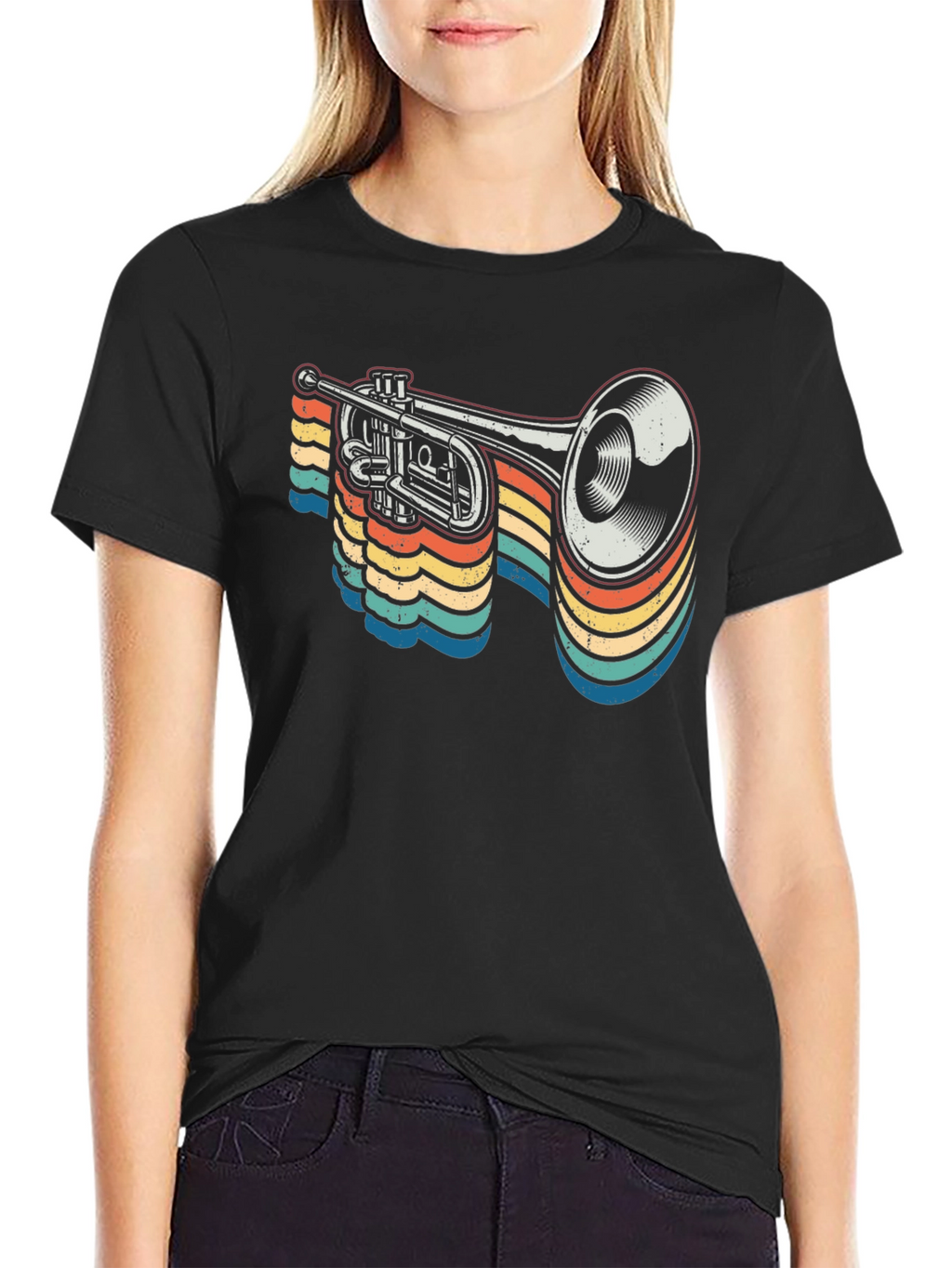 Retro Trumpet Graphic Tee - Musical Instrument T-Shirt