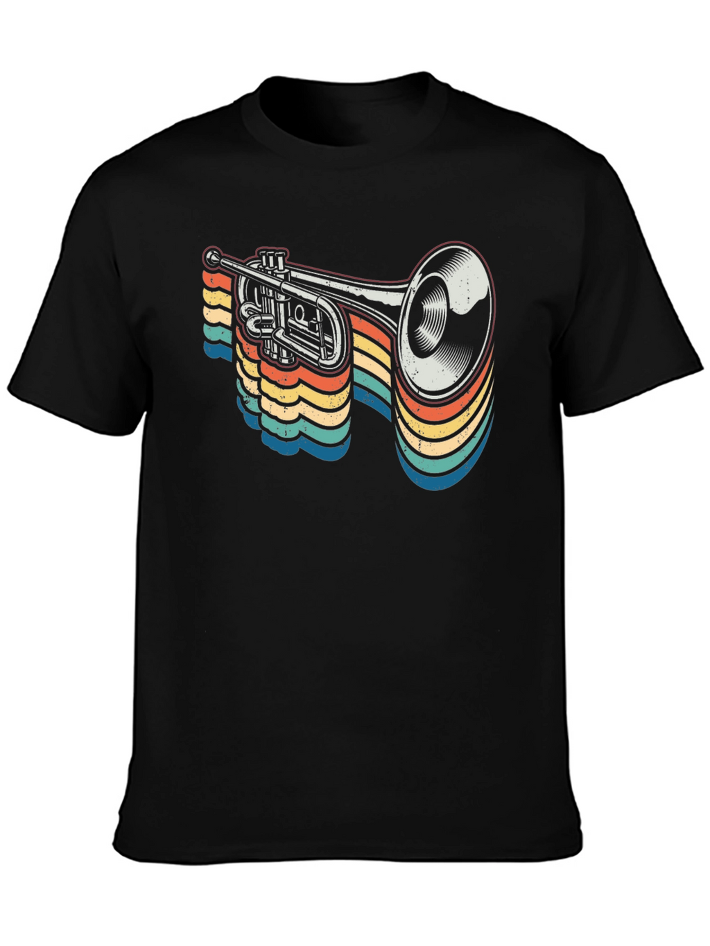 Retro Trumpet Graphic Tee - Musical Instrument T-Shirt