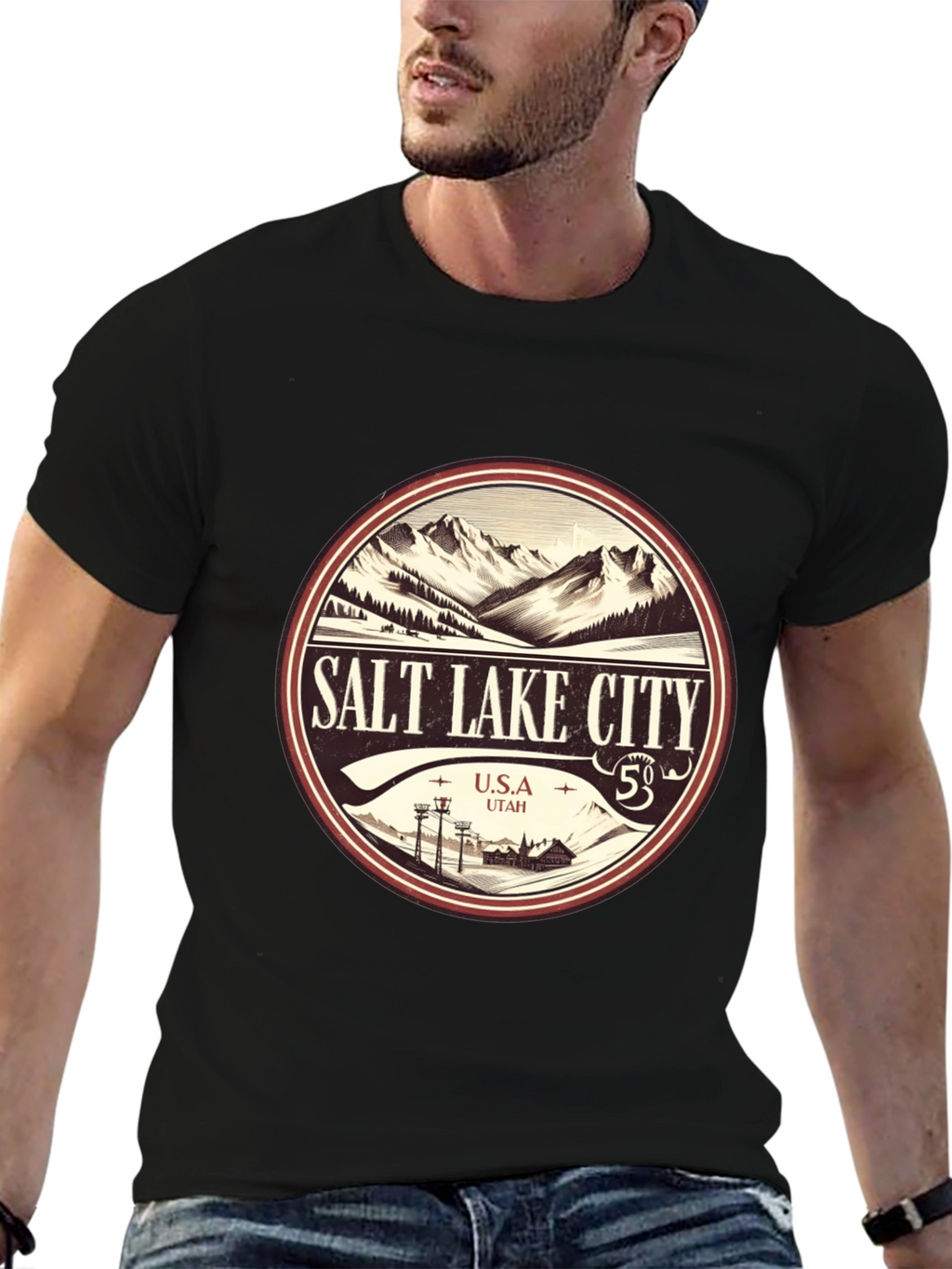 Salt Lake City Mountain Graphic Tee