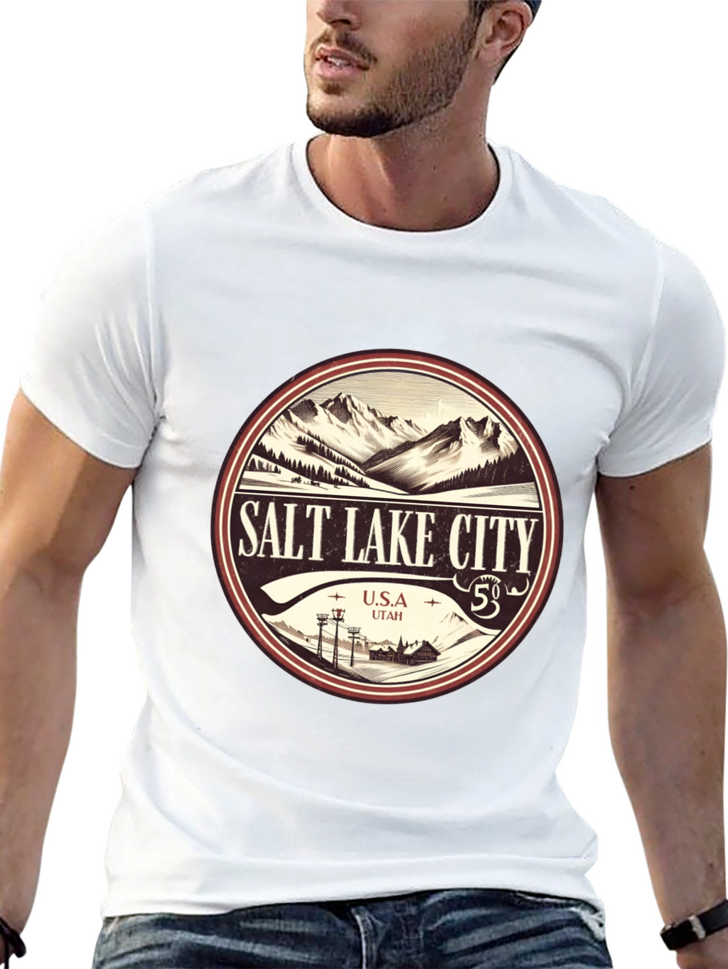 Salt Lake City Mountain Graphic Tee