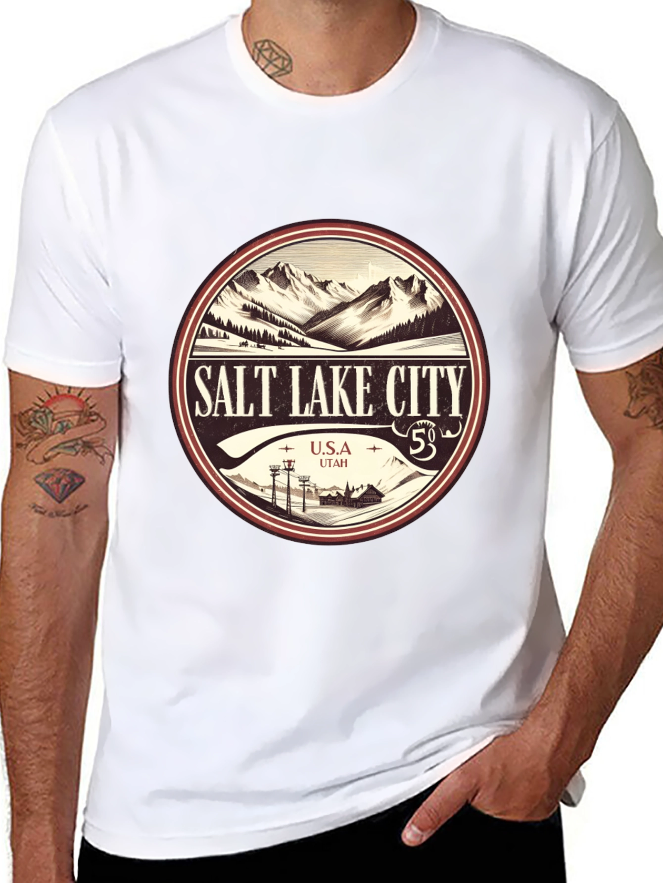 Salt Lake City Mountain Graphic Tee