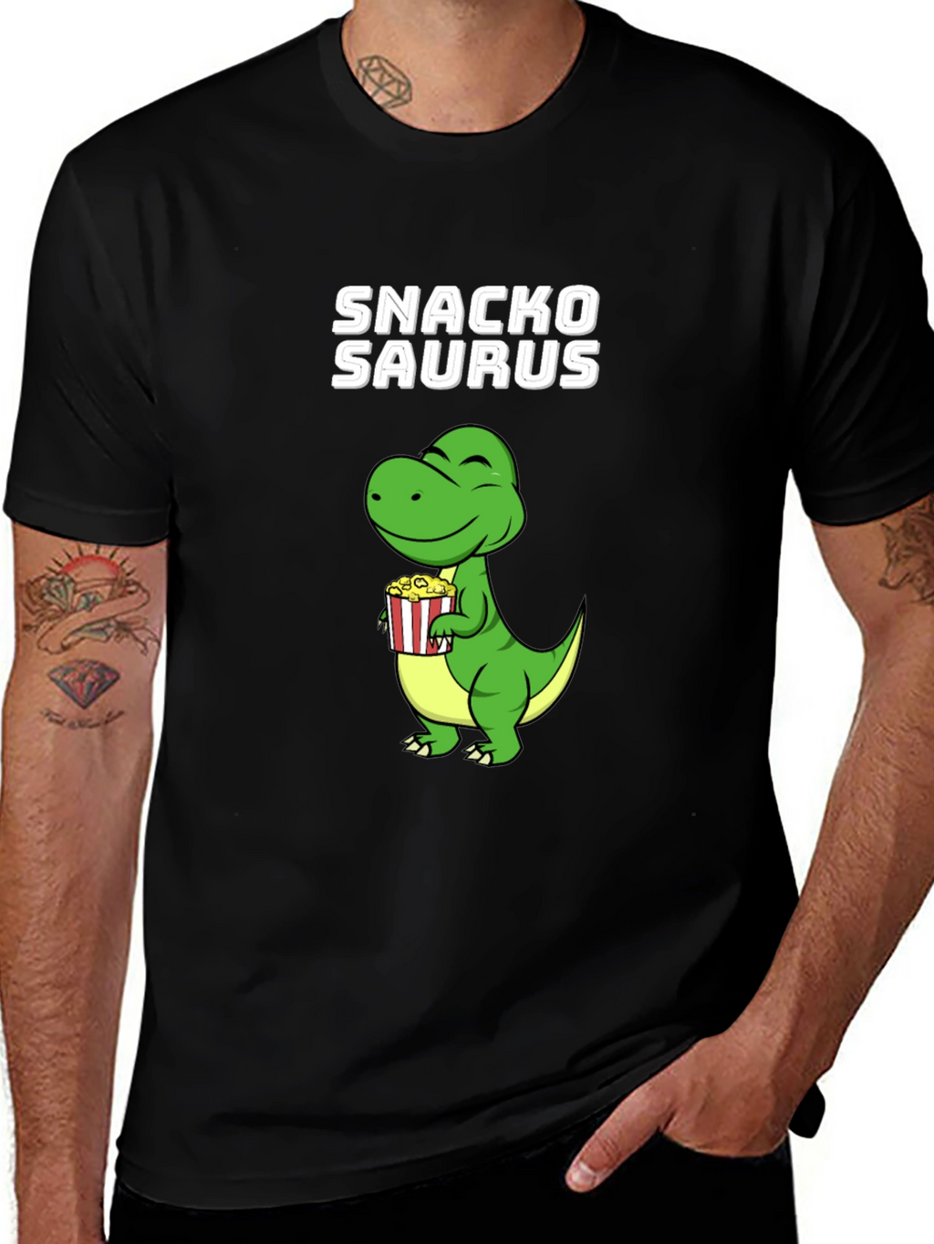 Snackosaurus T-Shirt: Funny Dinosaur Tee