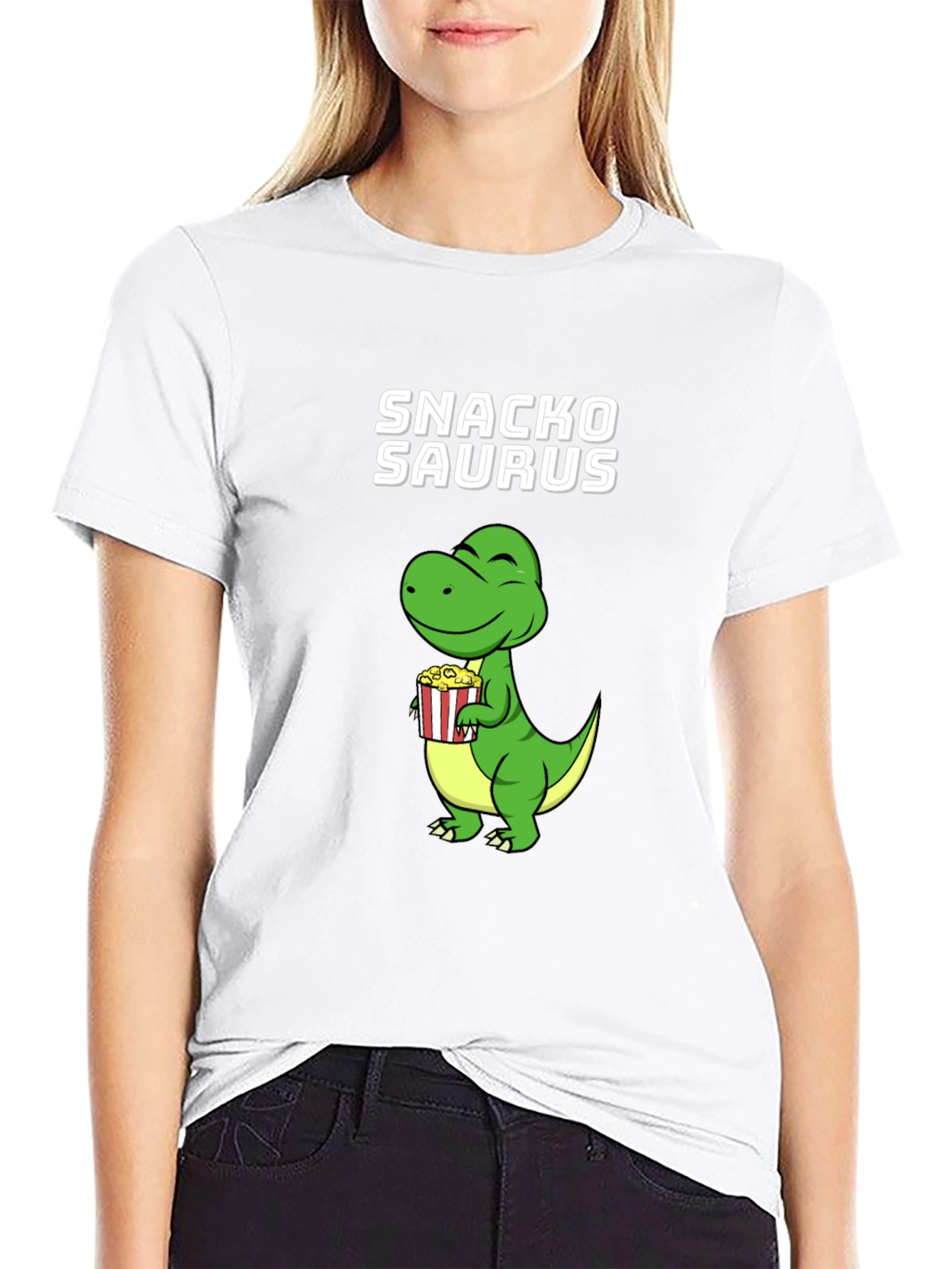 Snackosaurus T-Shirt: Funny Dinosaur Tee