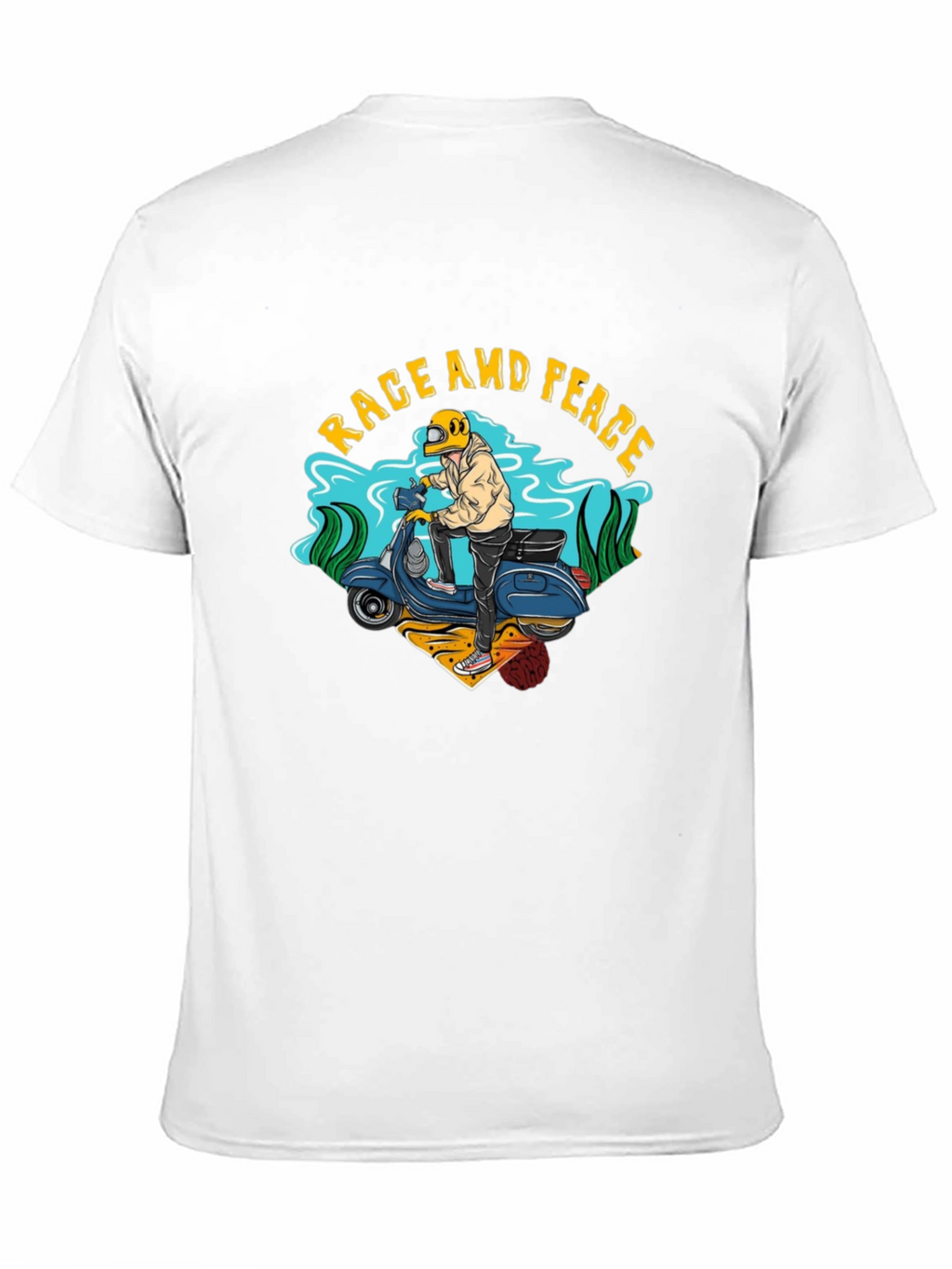 Rage and Peace Scooter Graphic T-Shirt