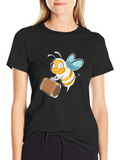 Bee Travel T-Shirt - Black Cotton Tee