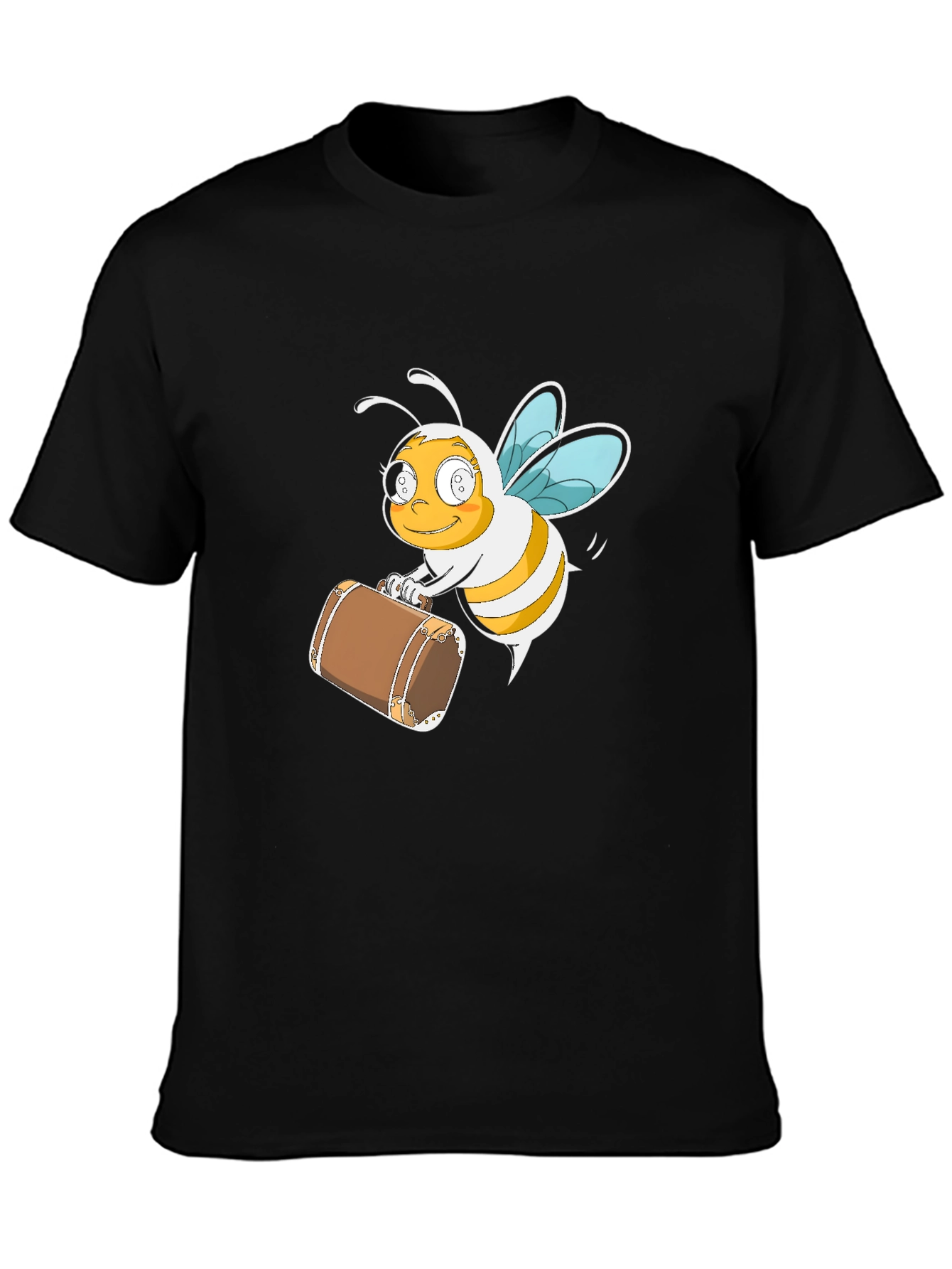Bee Travel T-Shirt - Black Cotton Tee